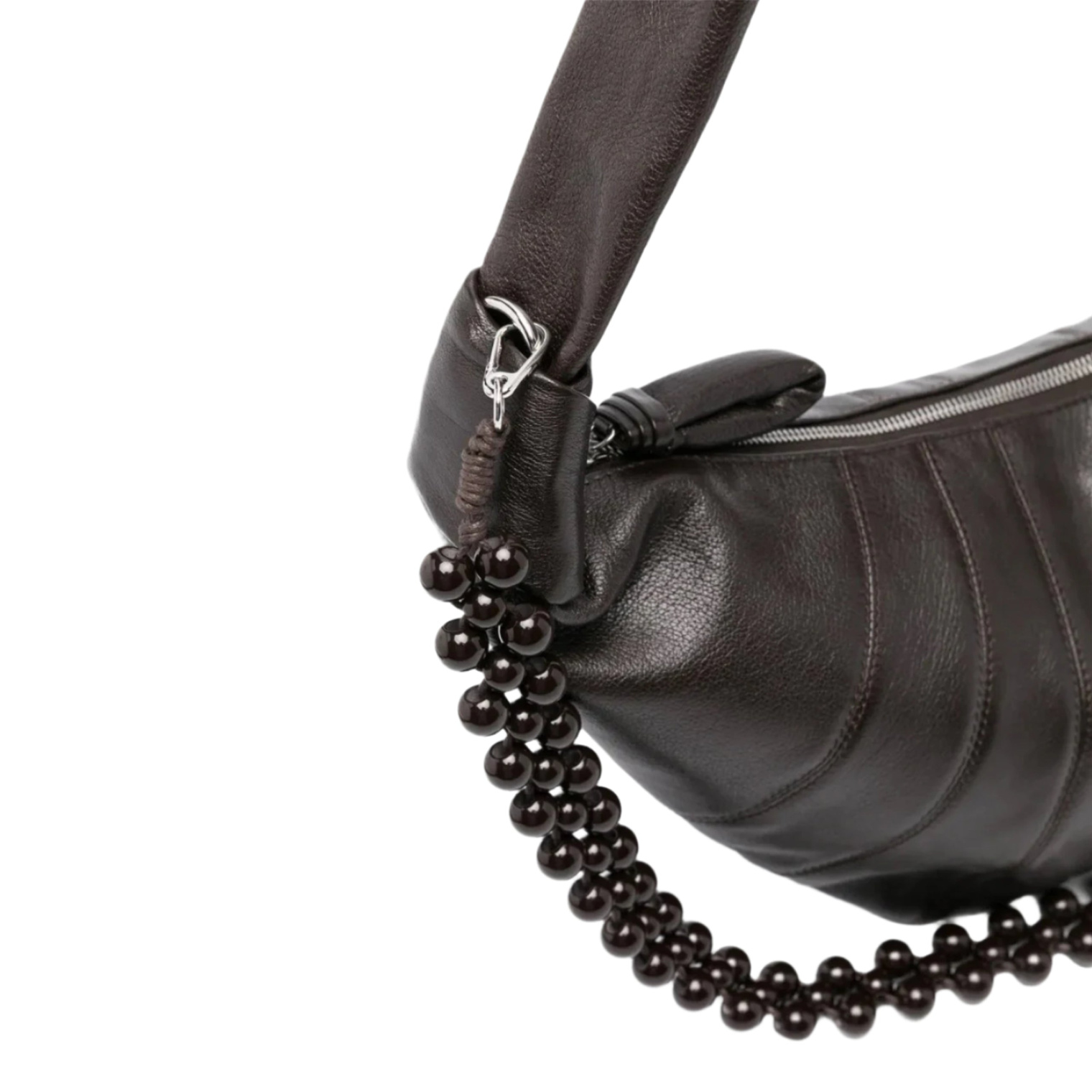 Lemaire Pearls Croissant Grain Leather Bag