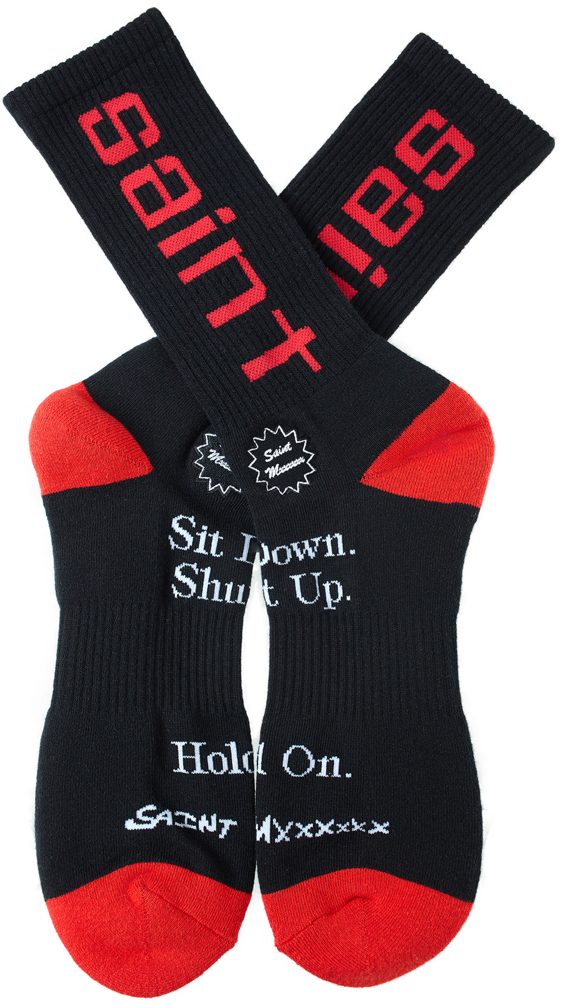 Saint Mxxxxxx Black logo socks