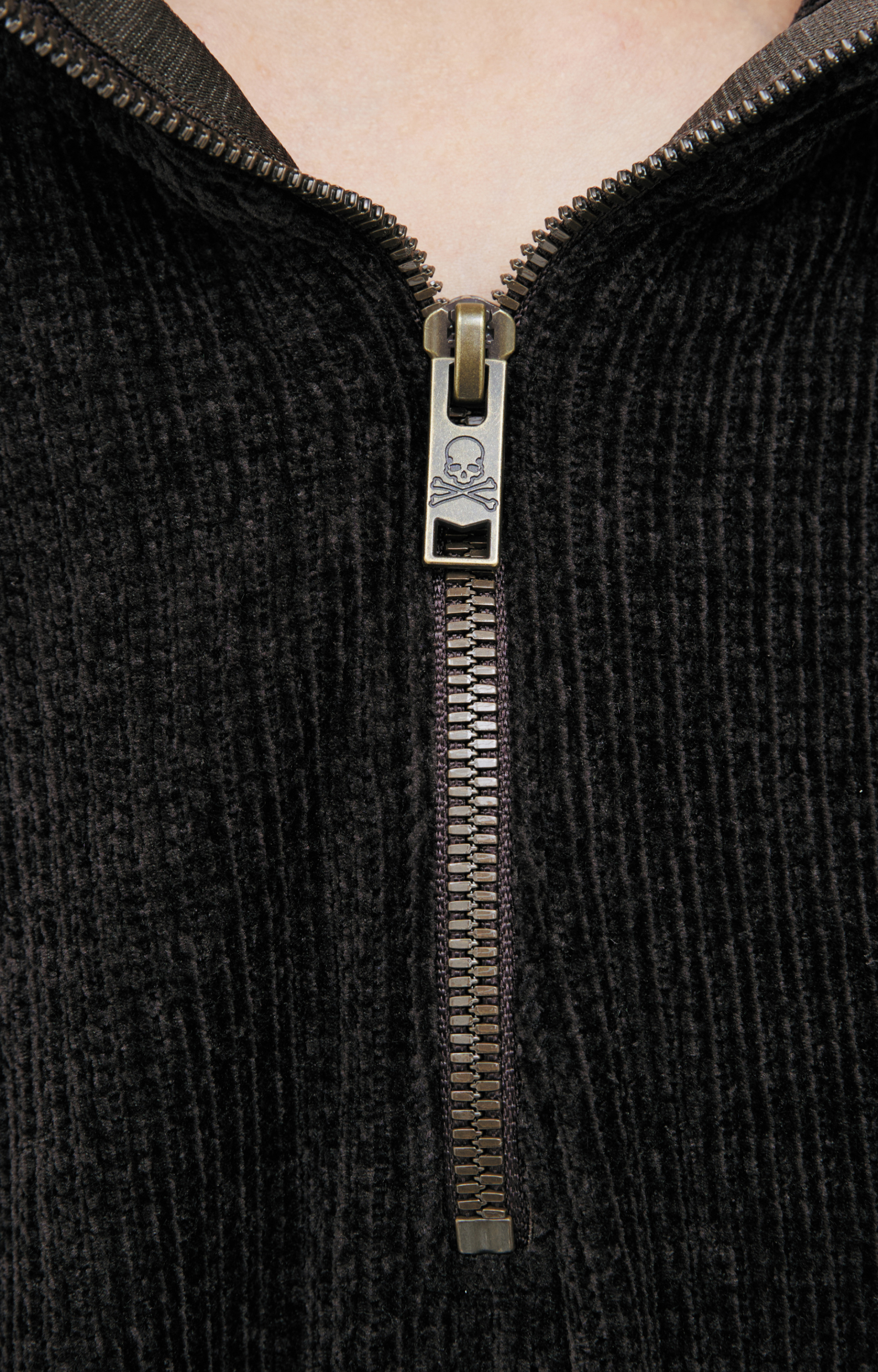 Mastermind WORLD Dark brown pullover with a collar