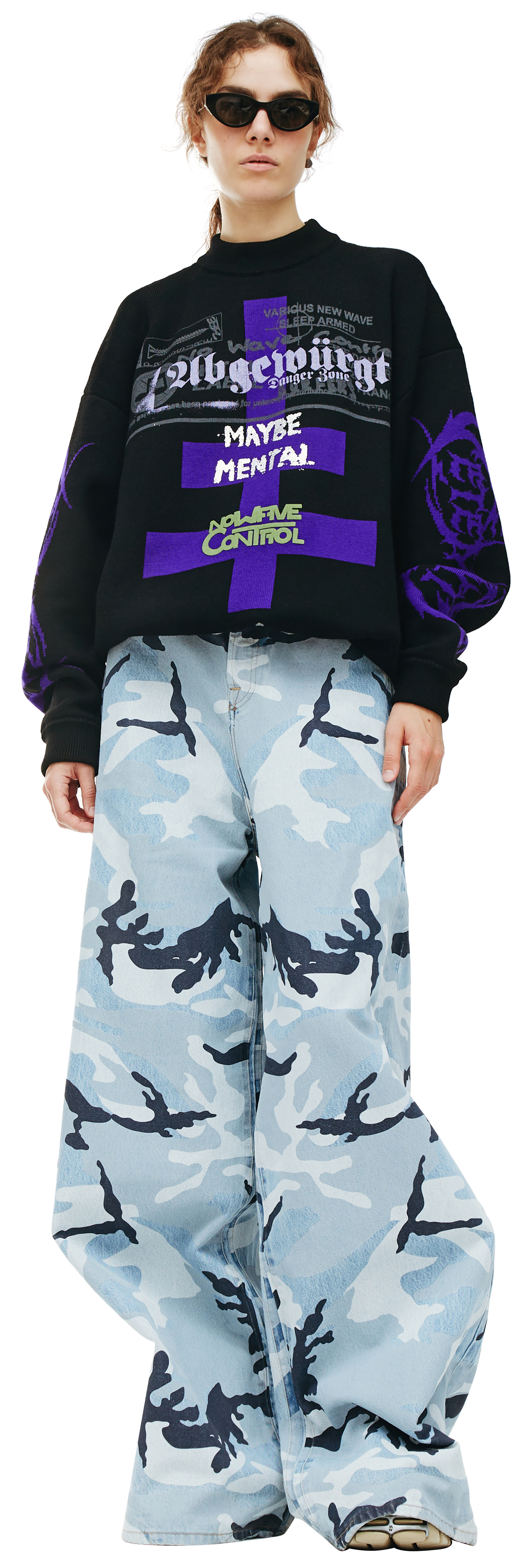 VETEMENTS Maybe mental wool sweater