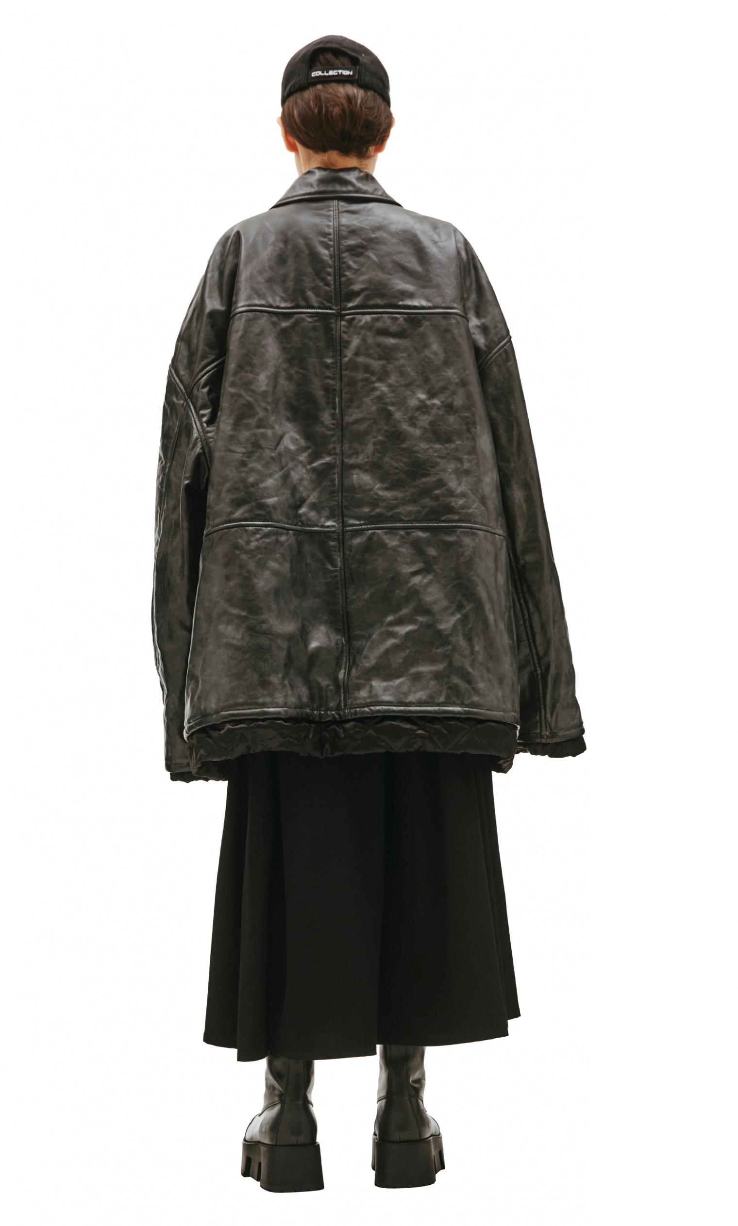 Balenciaga Кожаная куртка с потертостями