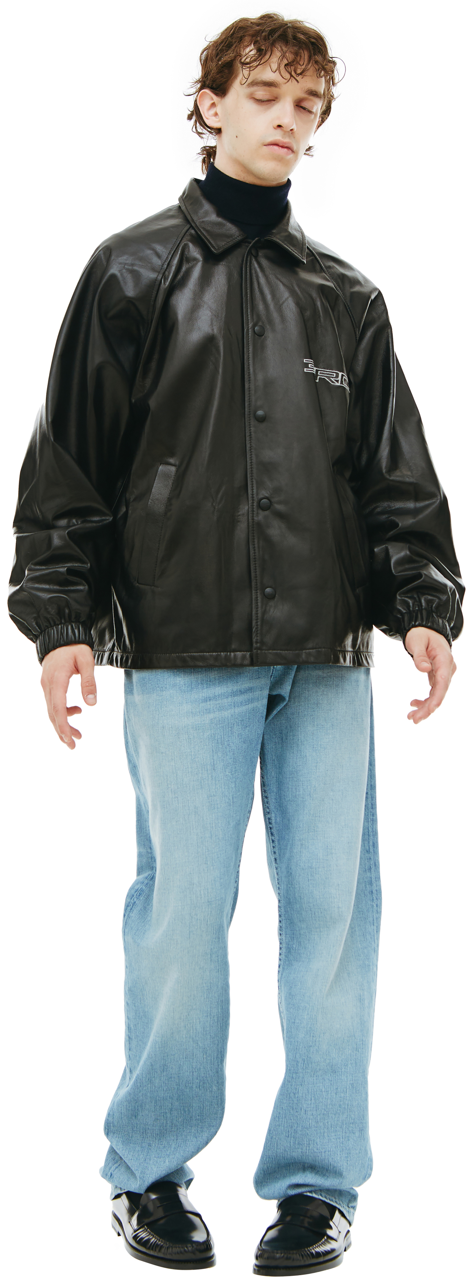 Enfants Riches Deprimes Embroidered leather jacket