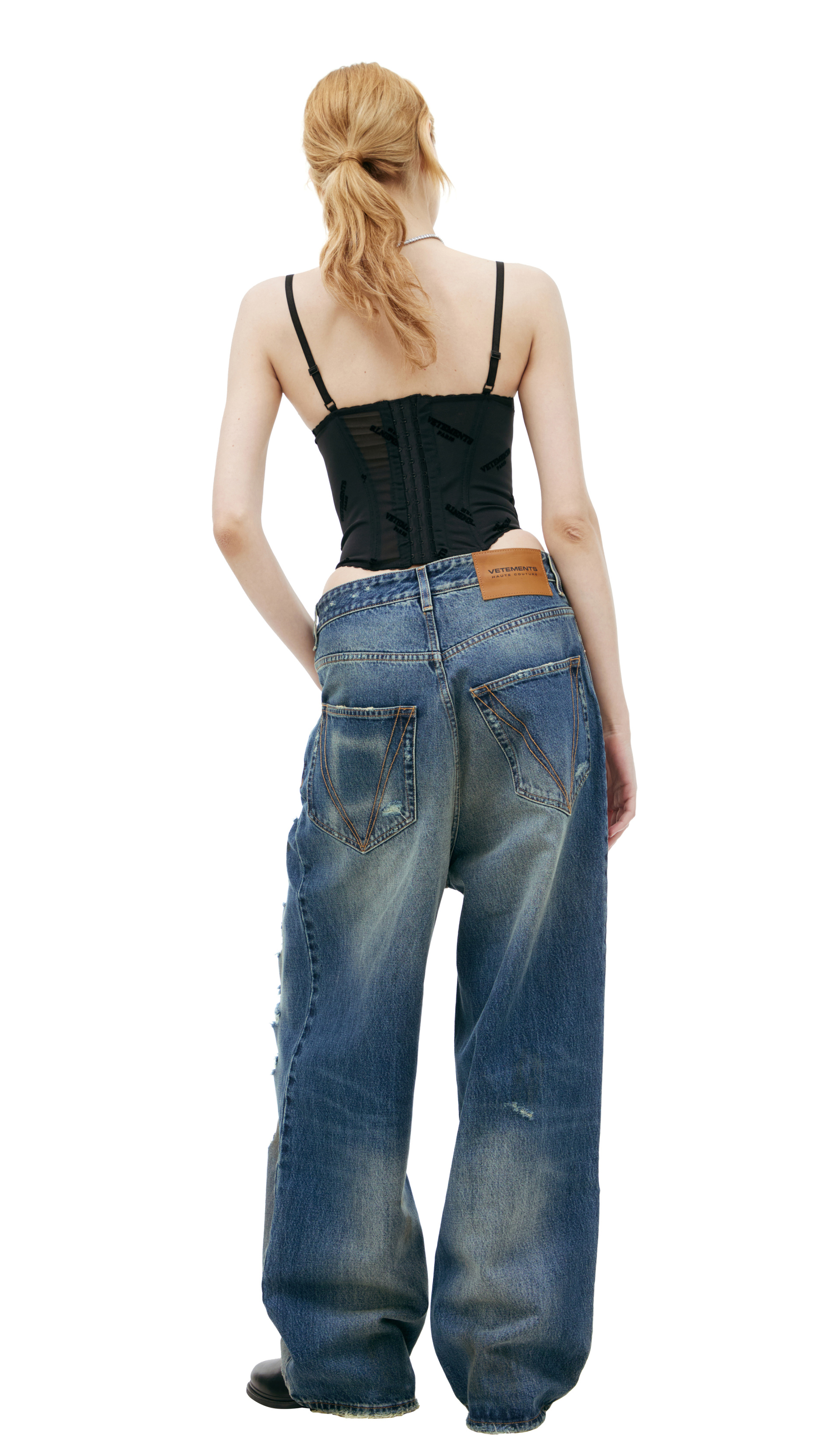 VETEMENTS Blue ripped jeans