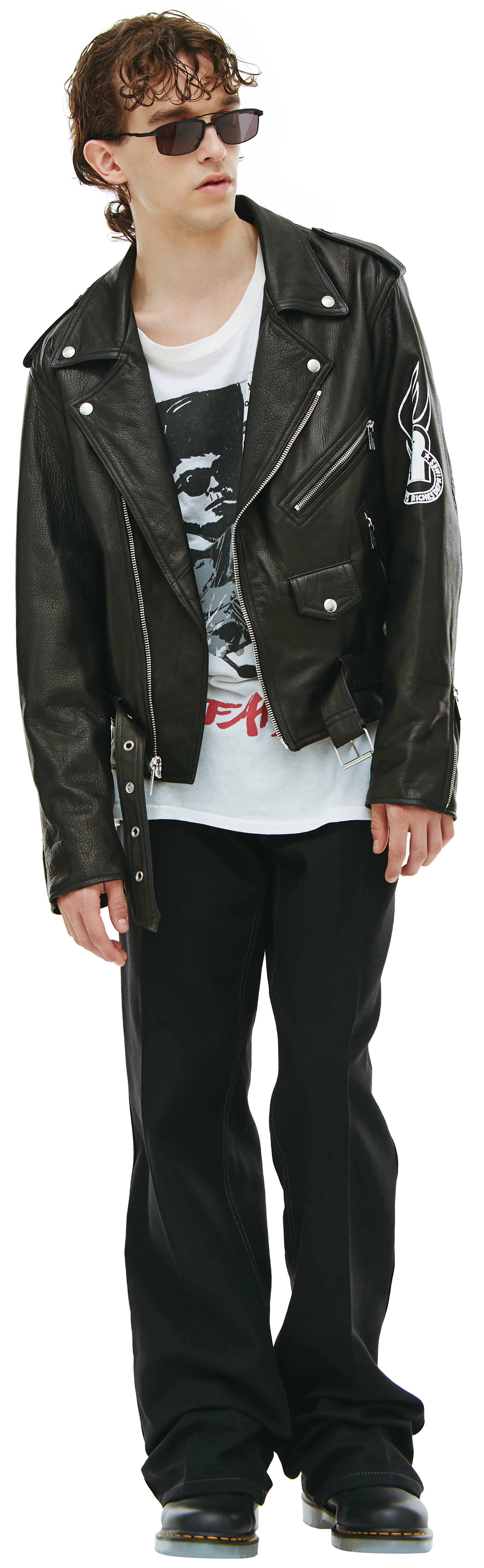 Enfants Riches Déprimés Flame logo moto jacket