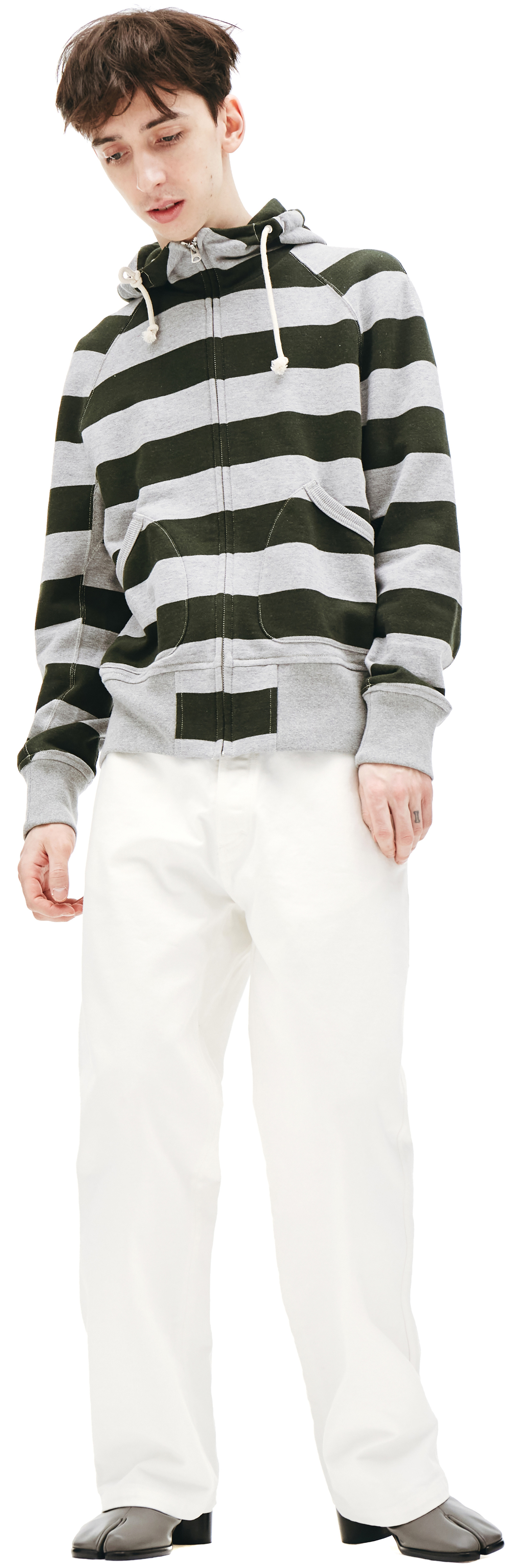 Junya Watanabe Striped & Camo Hoodie