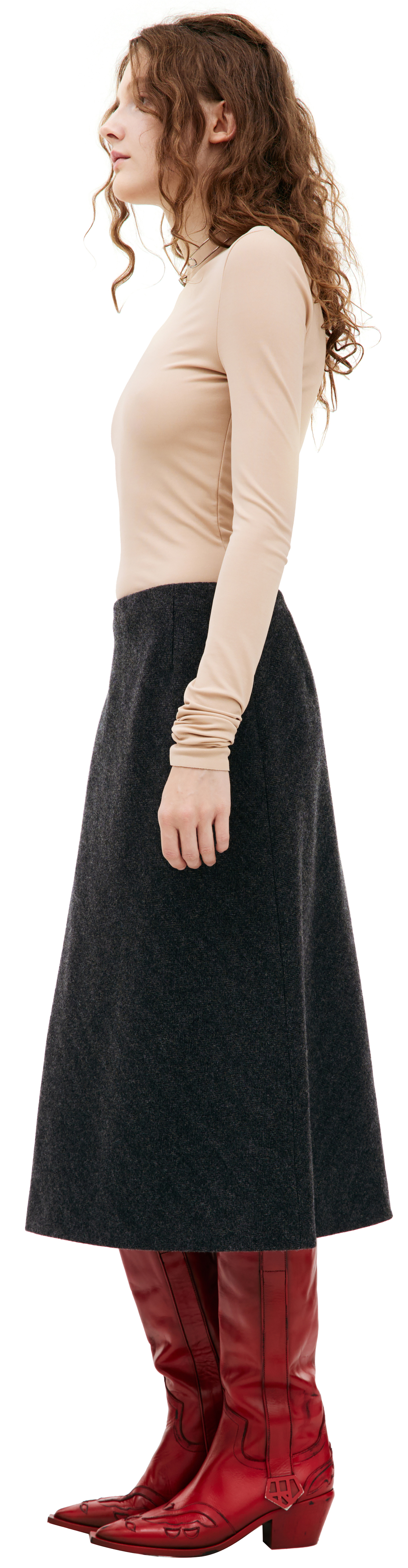 Maison Margiela Grey wool skirt