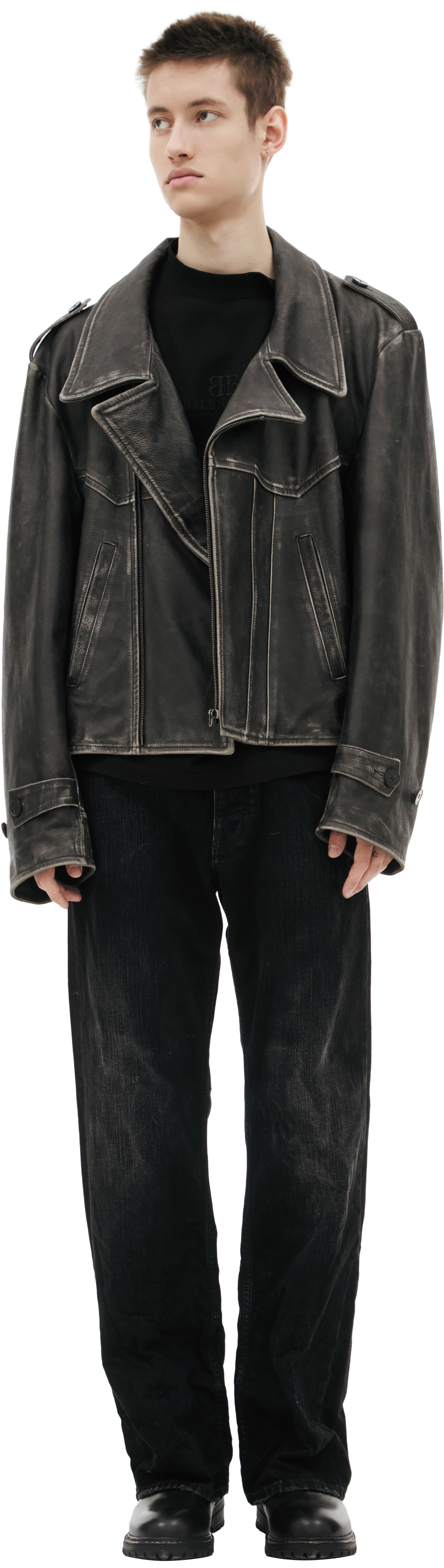 Enfants Riches Déprimés Leather print jacket