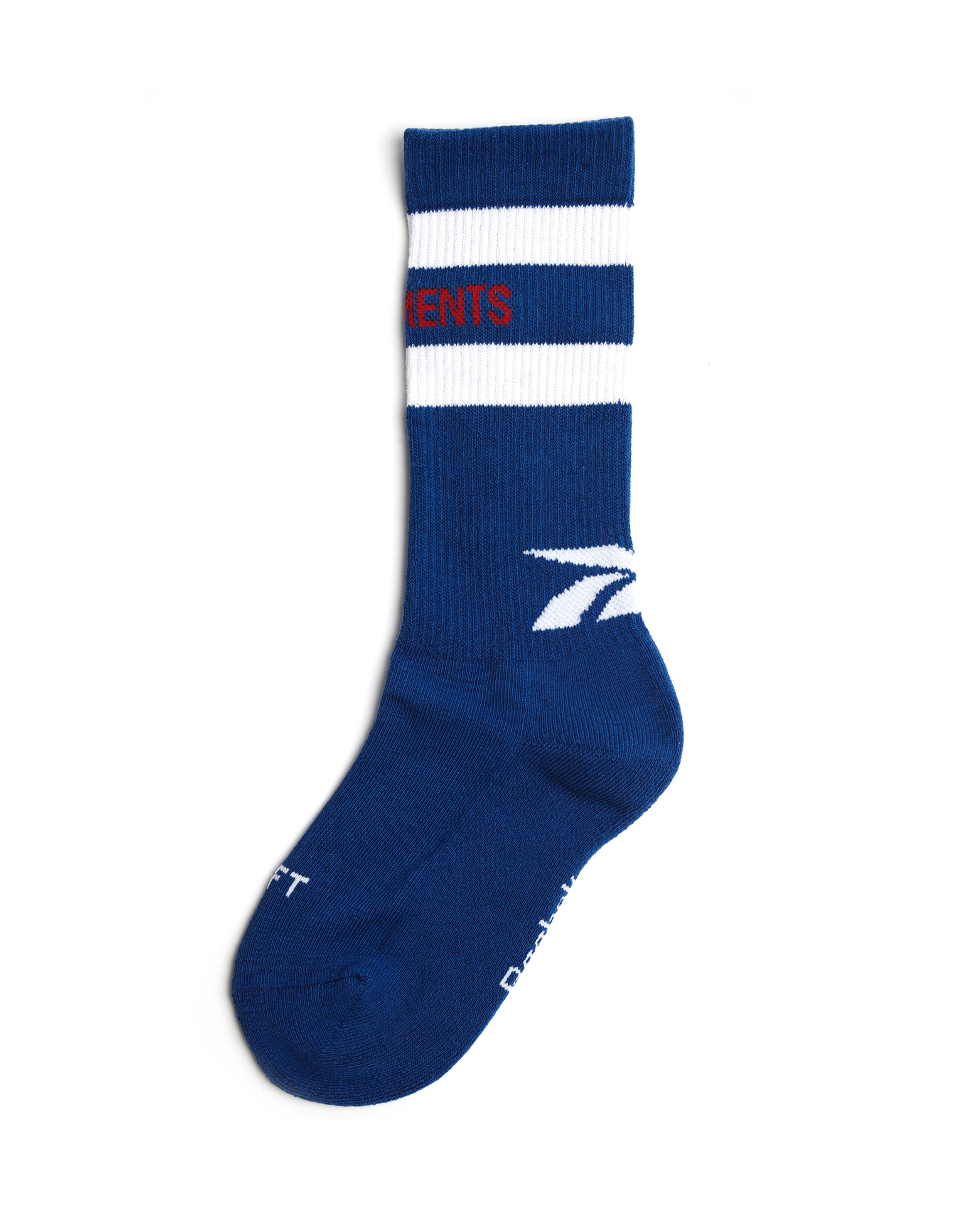 VETEMENTS Reebok Edition Blue Tennis Socks