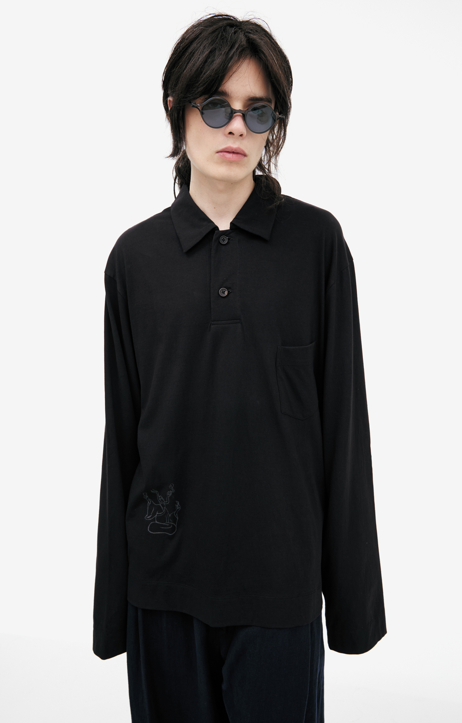 Ziggy Chen Black print polo