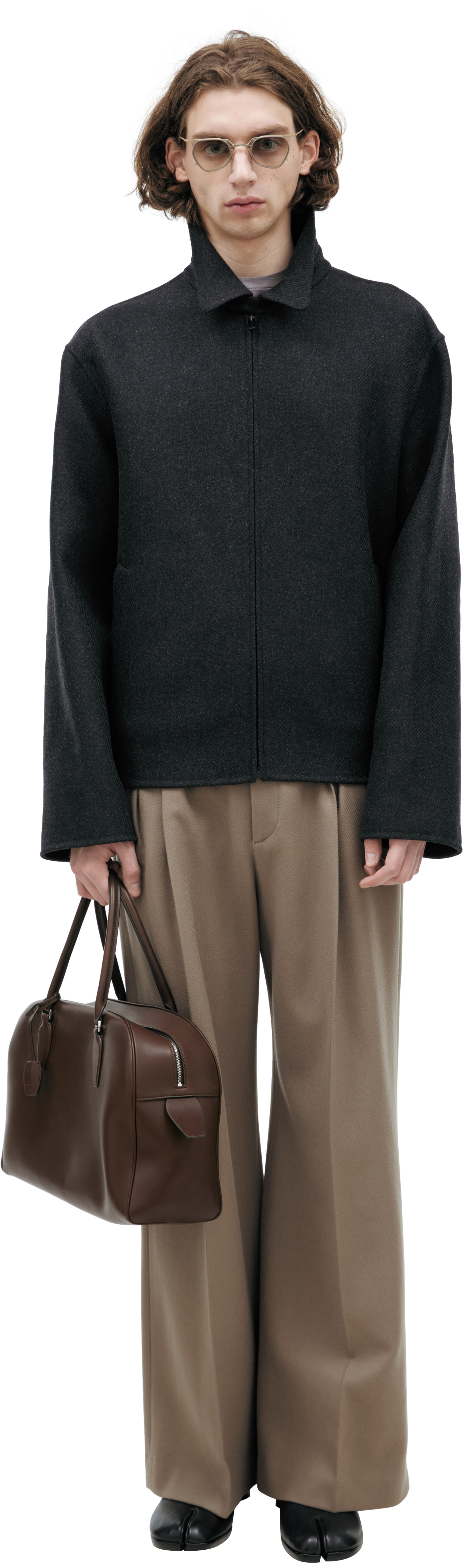 The Row Dark grey wool and cashmere jacket