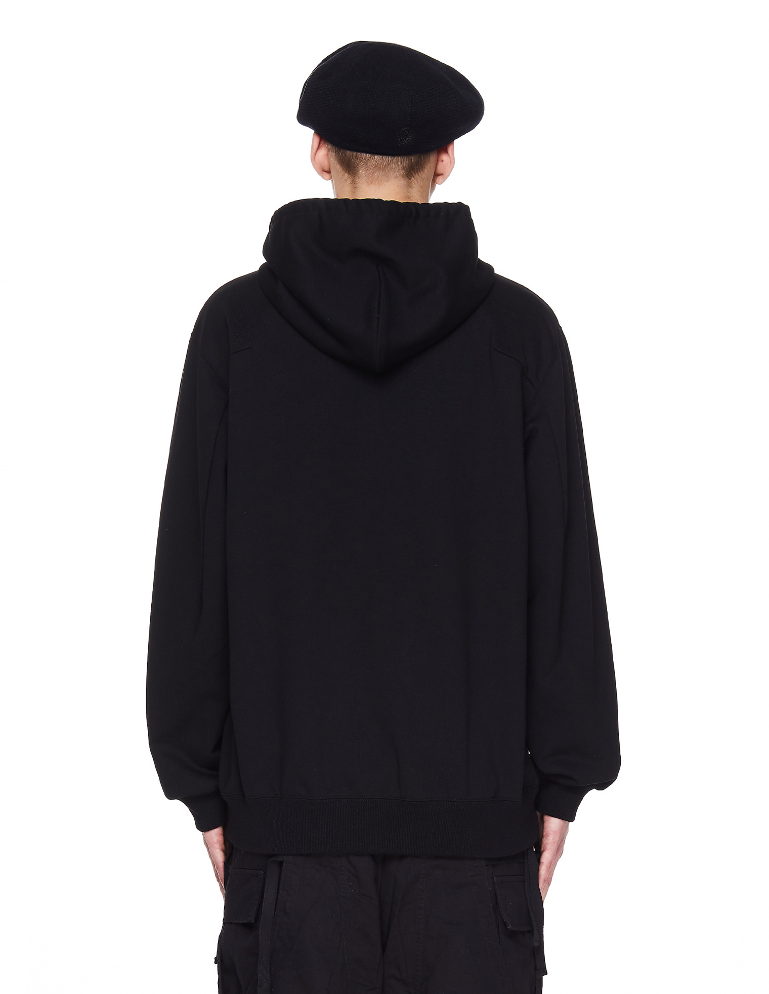 Doublet Black Cotton Embroidered Hoodie