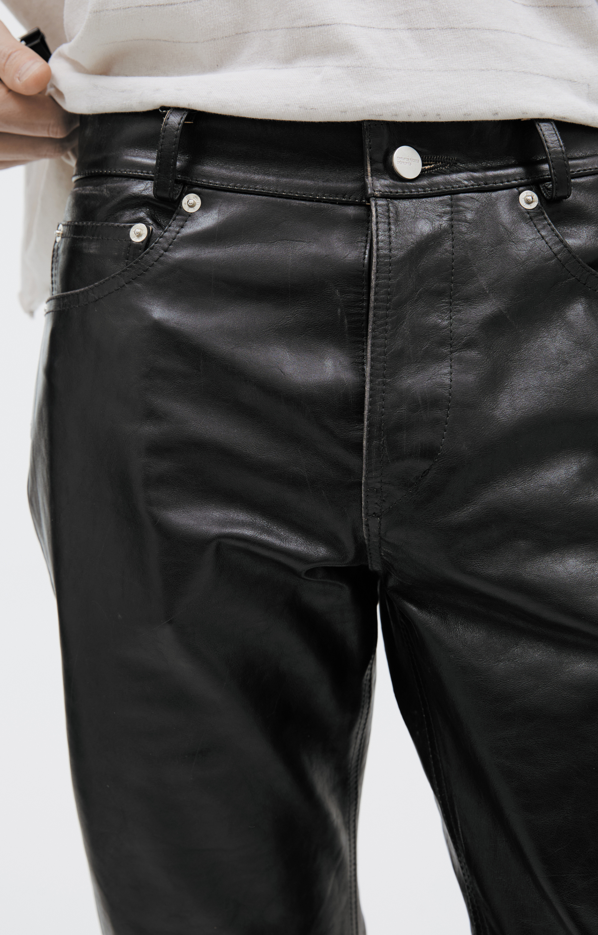 Enfants Riches Déprimés Black leather trousers