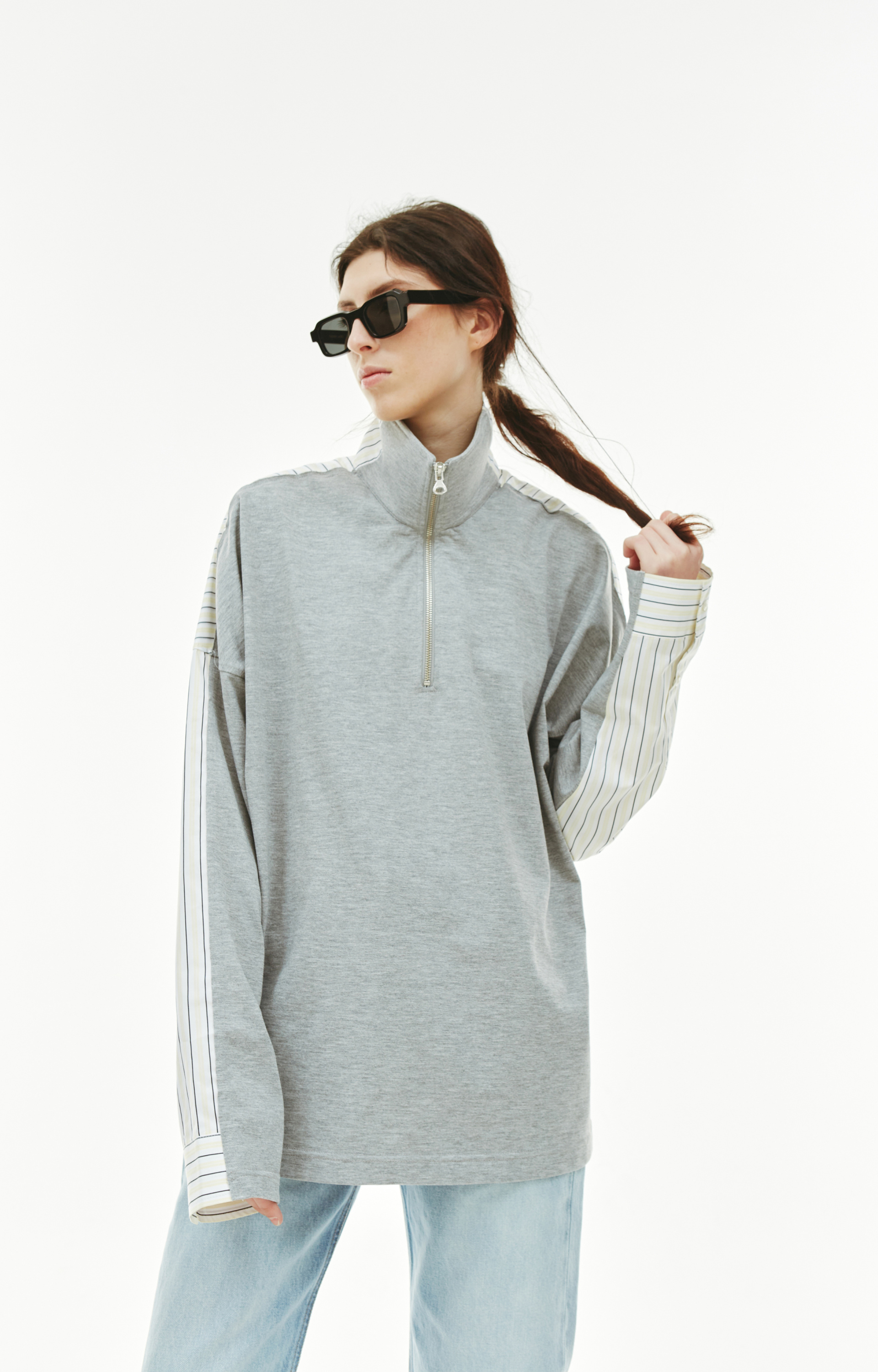 Diesel Gray S-Gander-A Long sleeve polo