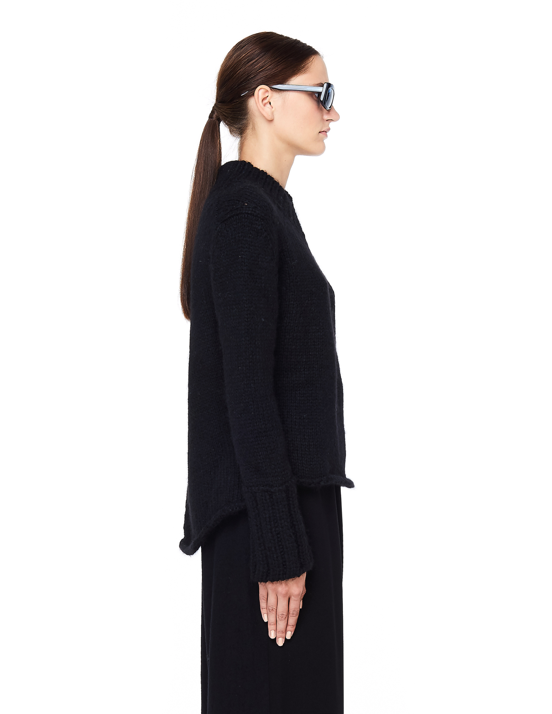 Maison Flaneur Chunky Knit Black Sweater