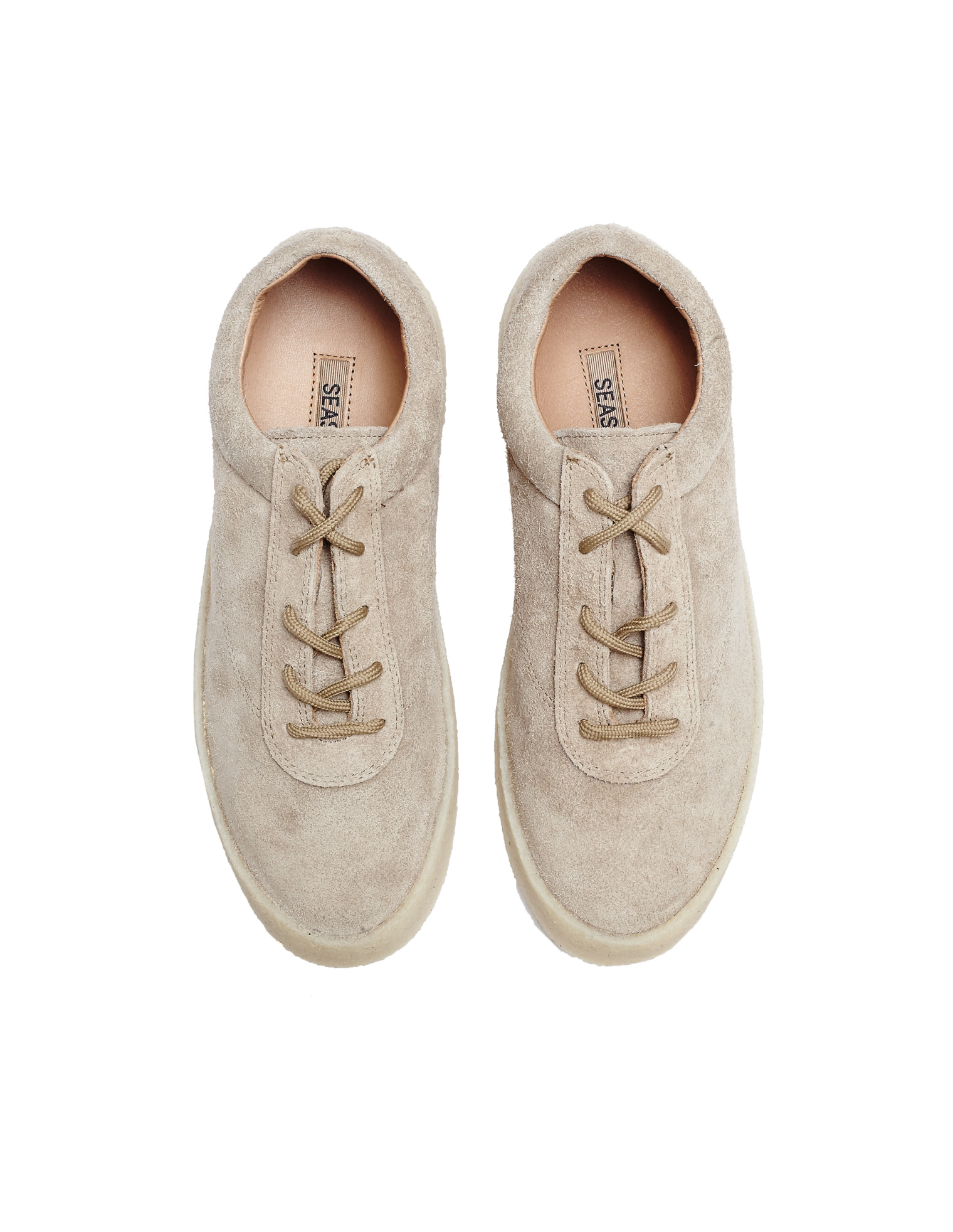 Yeezy Бежевые кеды из замши Season 6
