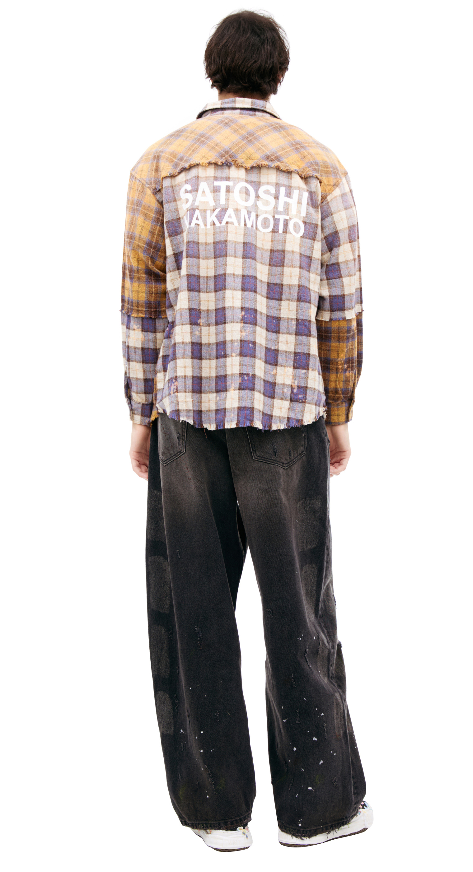Satoshi Nakamoto Combined plaid shirt