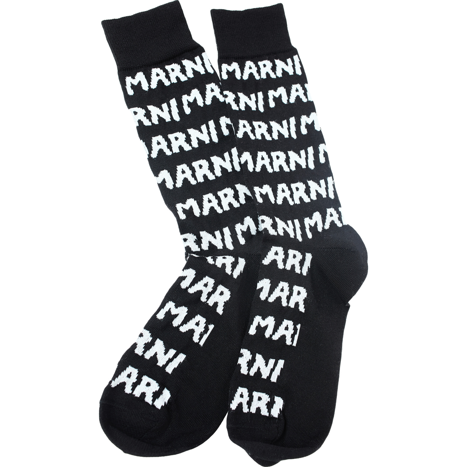 Marni Black logo socks