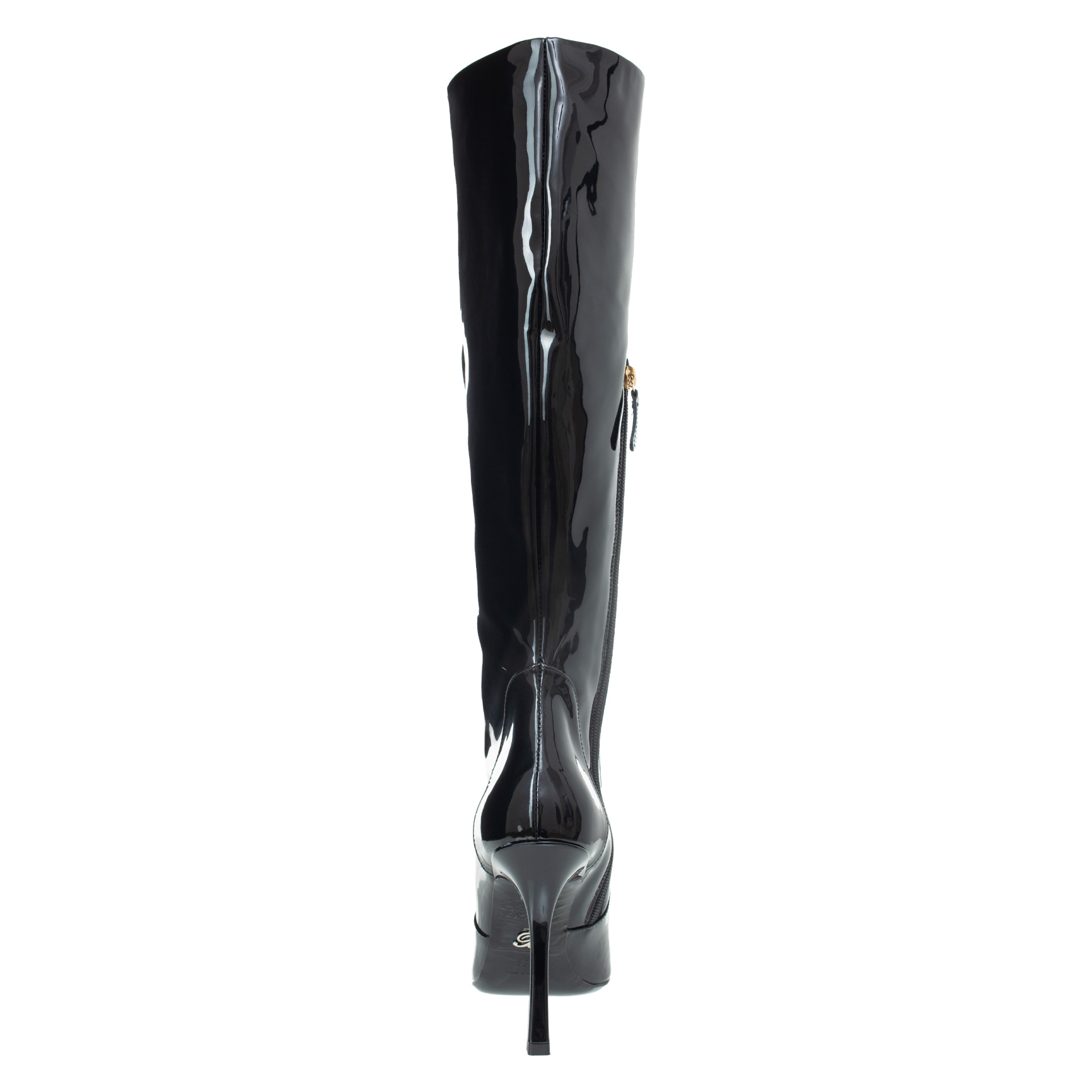 Blumarine Latent leather knee-high boots