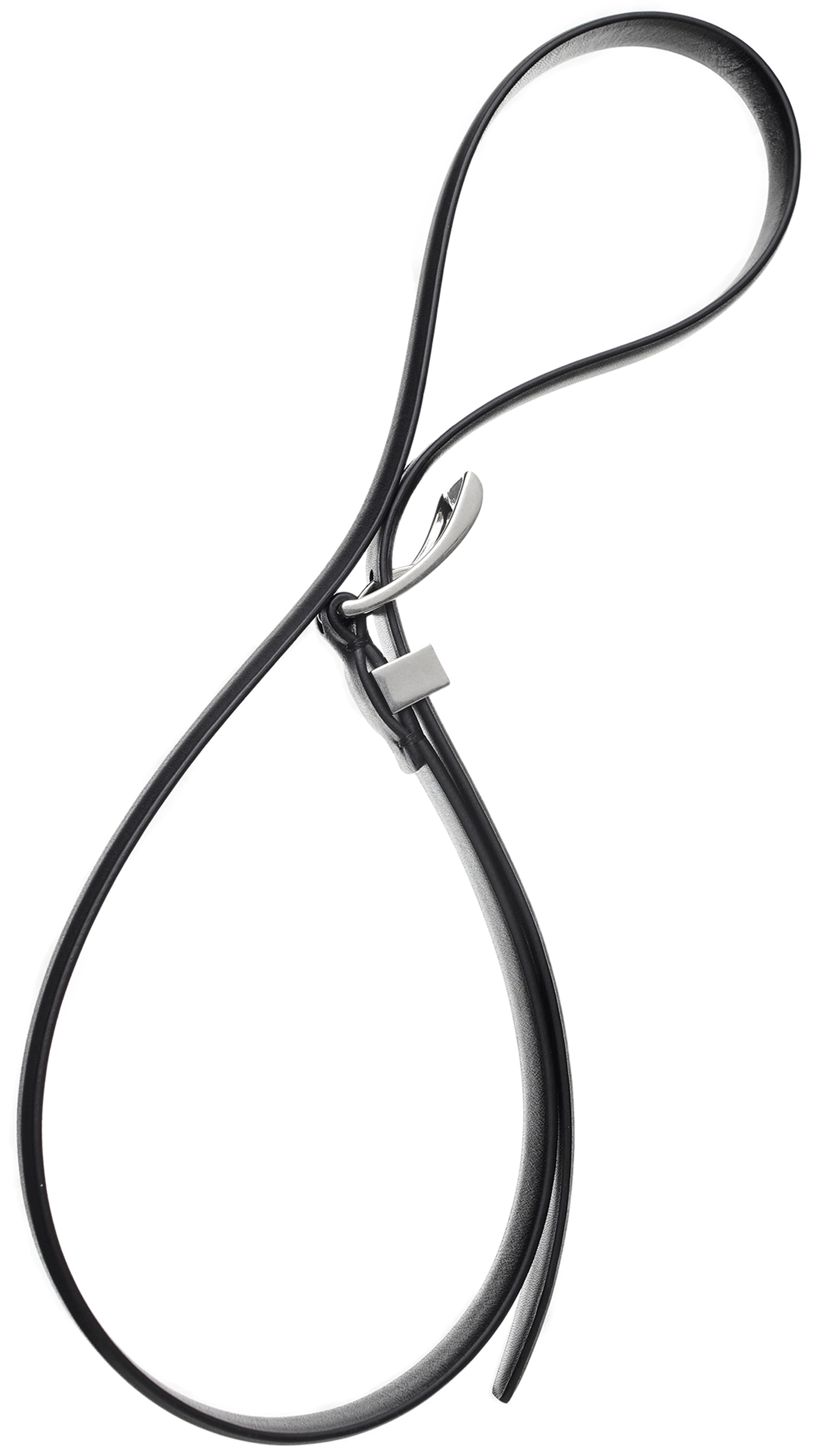 The Row Black leather belt