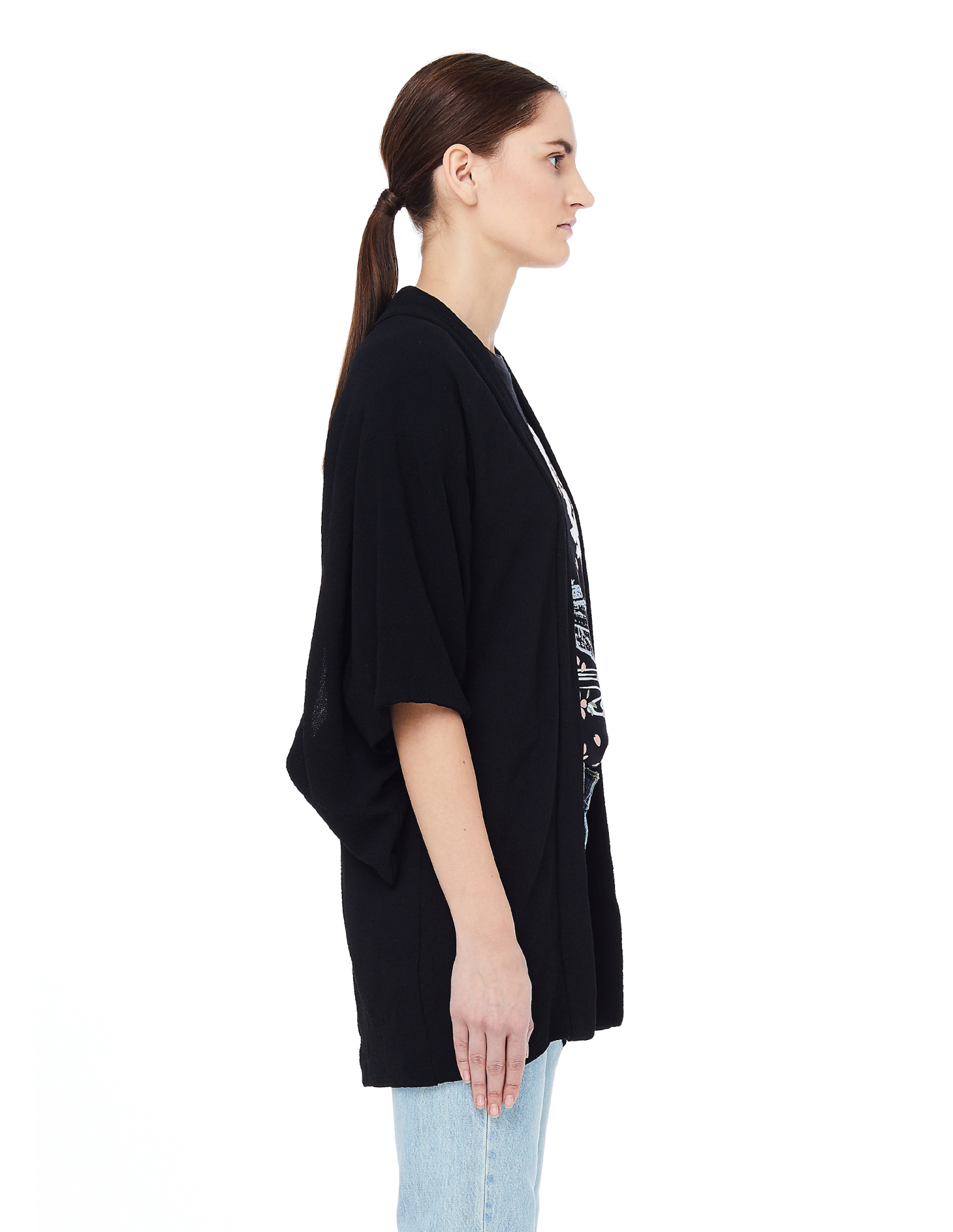 Blackyoto Toko Black Silk Kimono