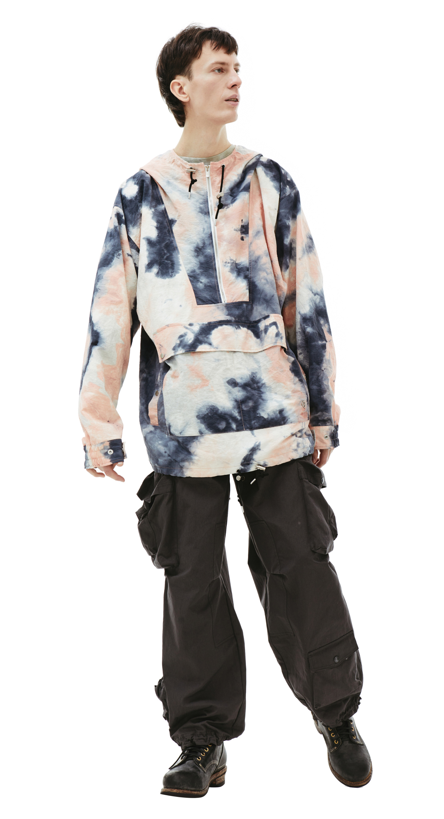 Children of the discordance Tie-dye nylon anorak