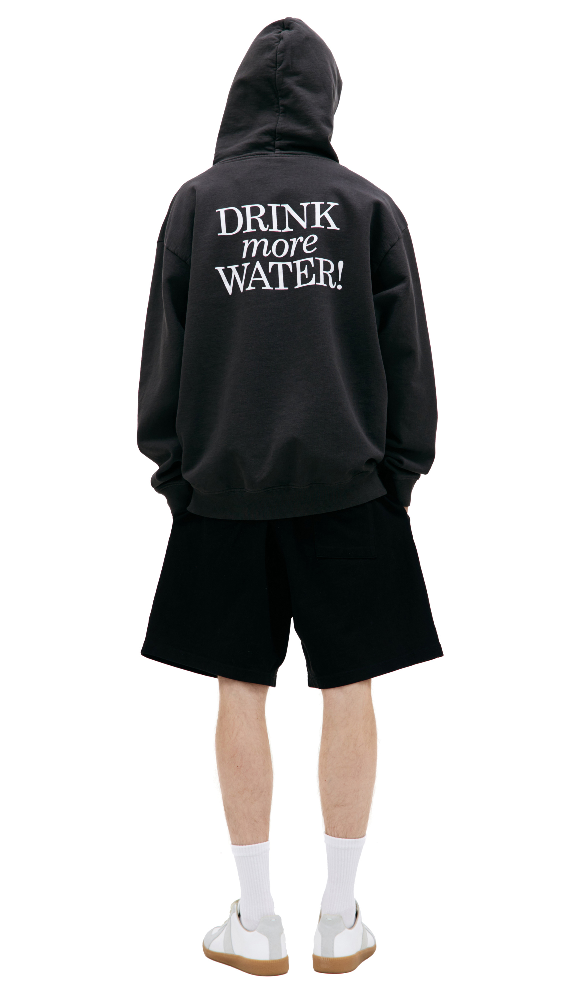SPORTY & RICH Drink more water printed hoodie