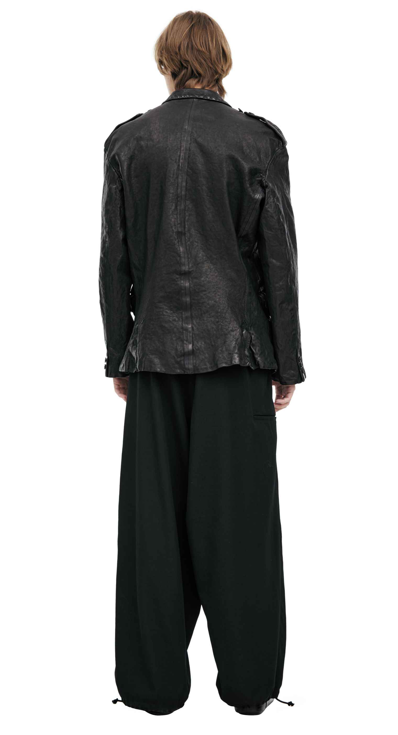 Yohji Yamamoto Leather jacket with buttons
