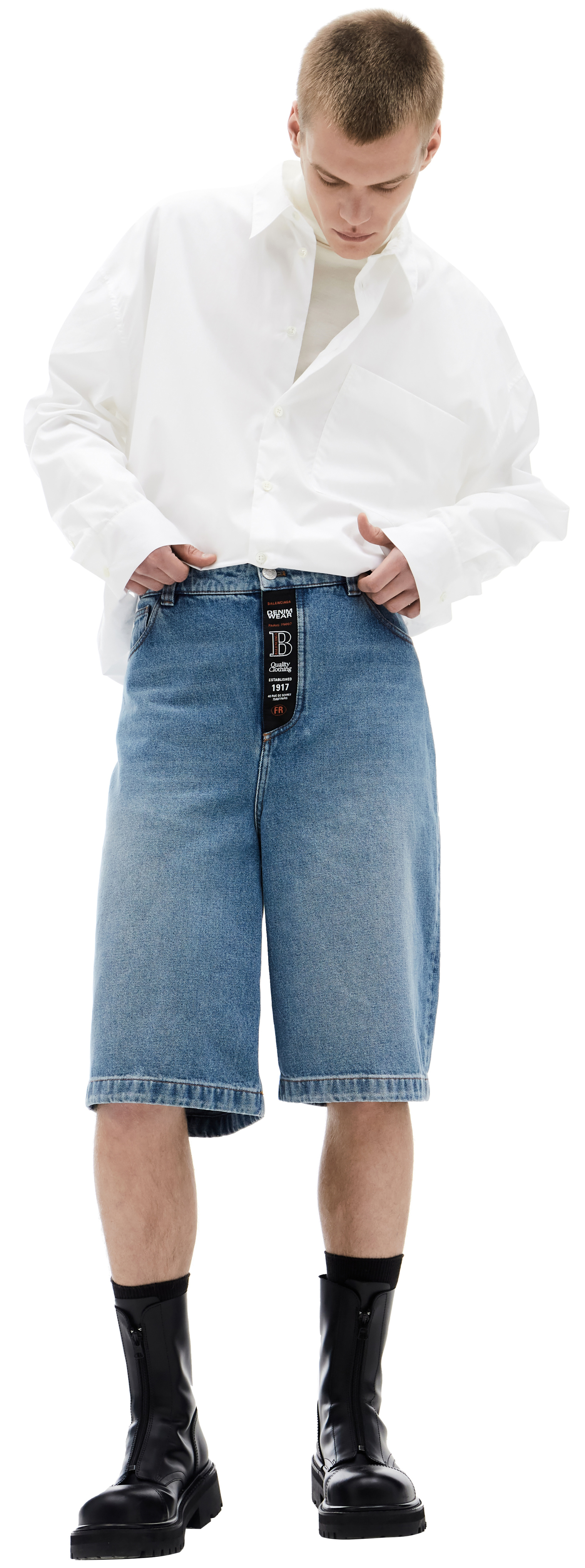 Balenciaga Blue denim shorts