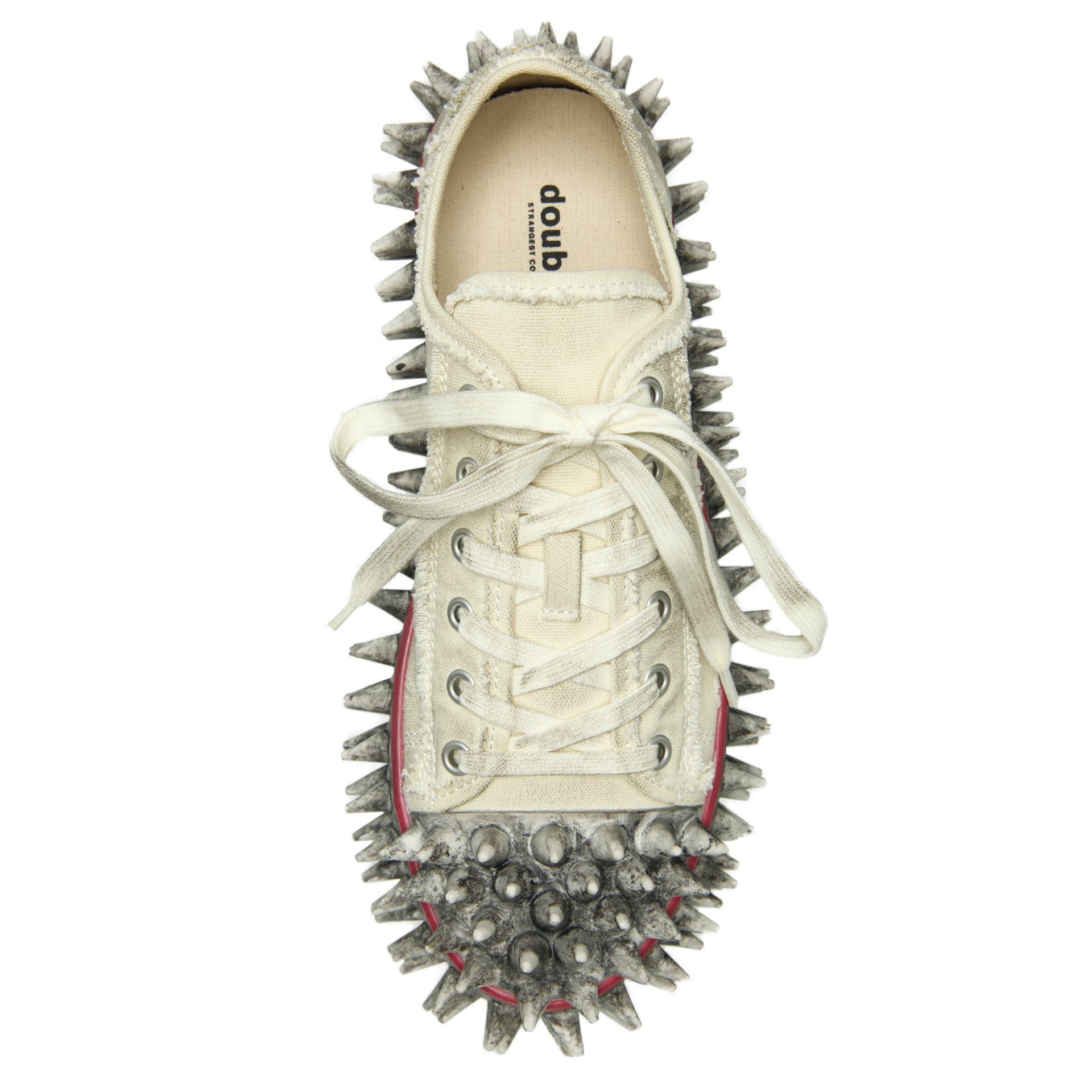 Doublet DIRTY SPIKE TOE CAP CANVAS SNEAKER
