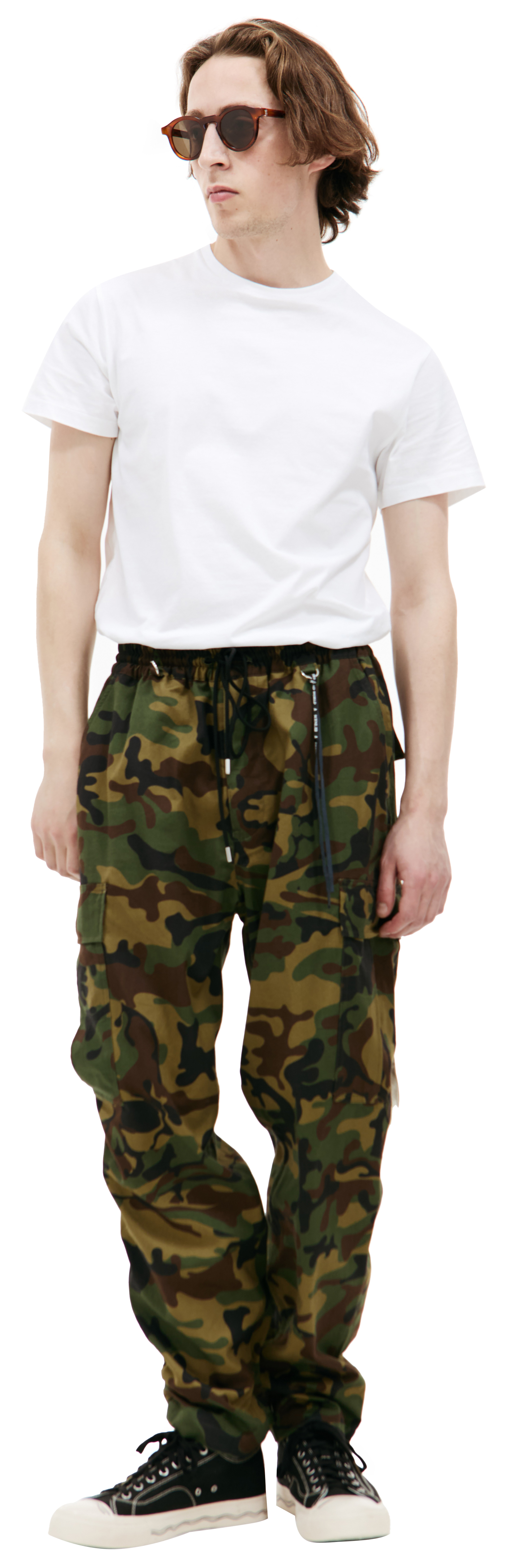 Mastermind WORLD Black cotton cargo trousers