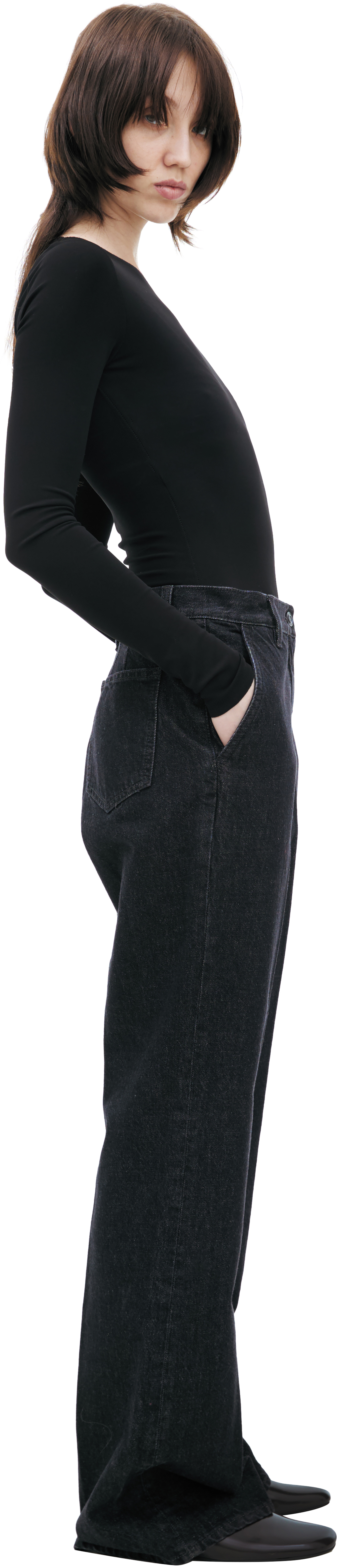 The Row flared jeans with creases