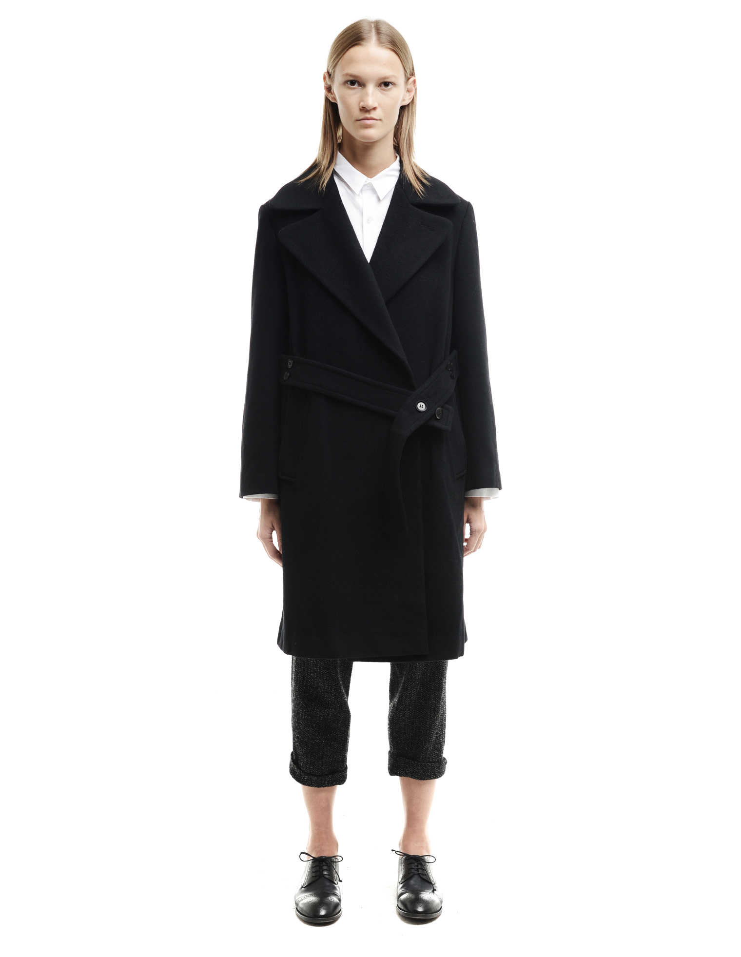 Yohji Yamamoto Пальто из шерсти и кашемира