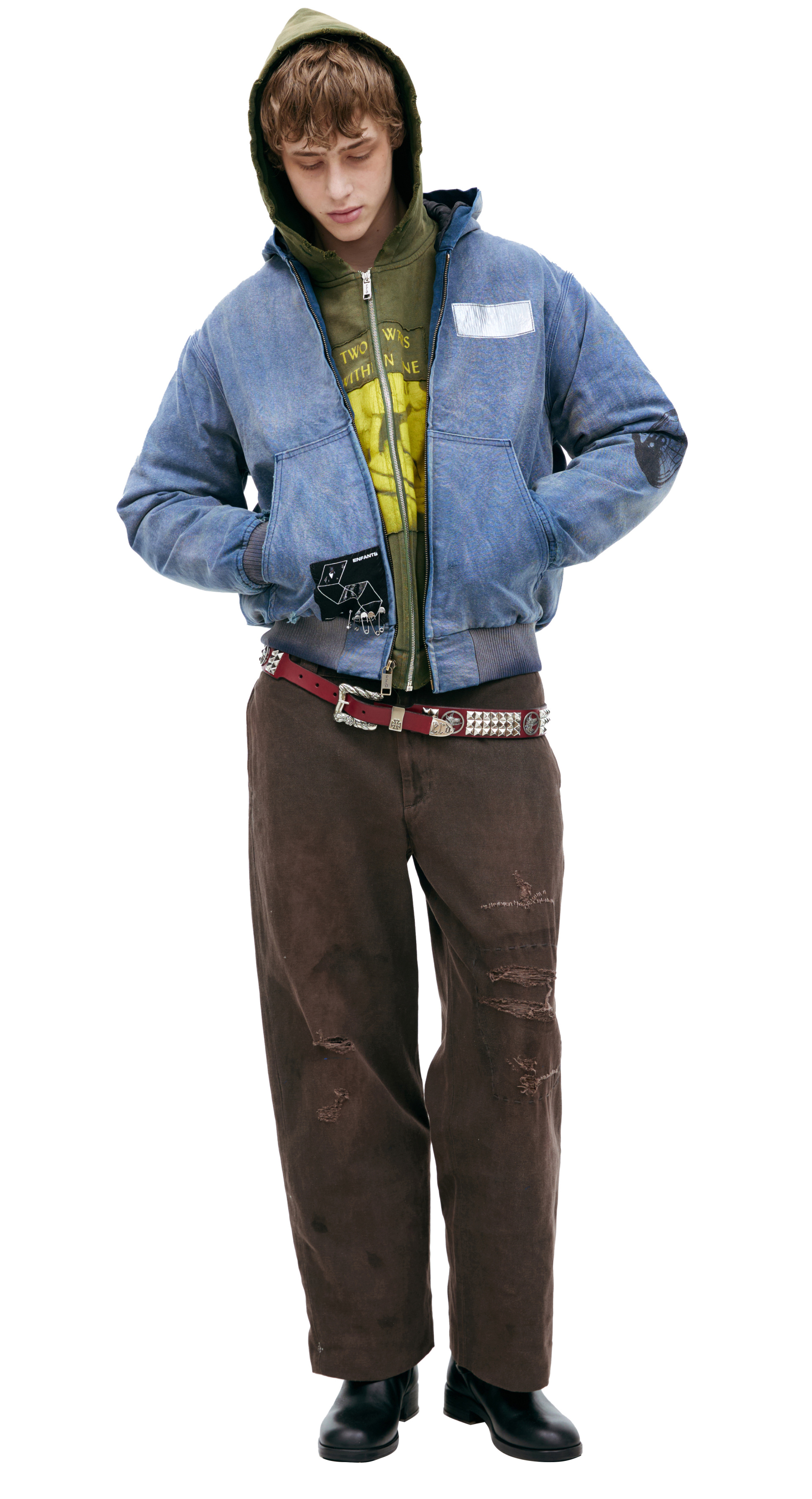 Enfants Riches Déprimés Denim jacket with patches