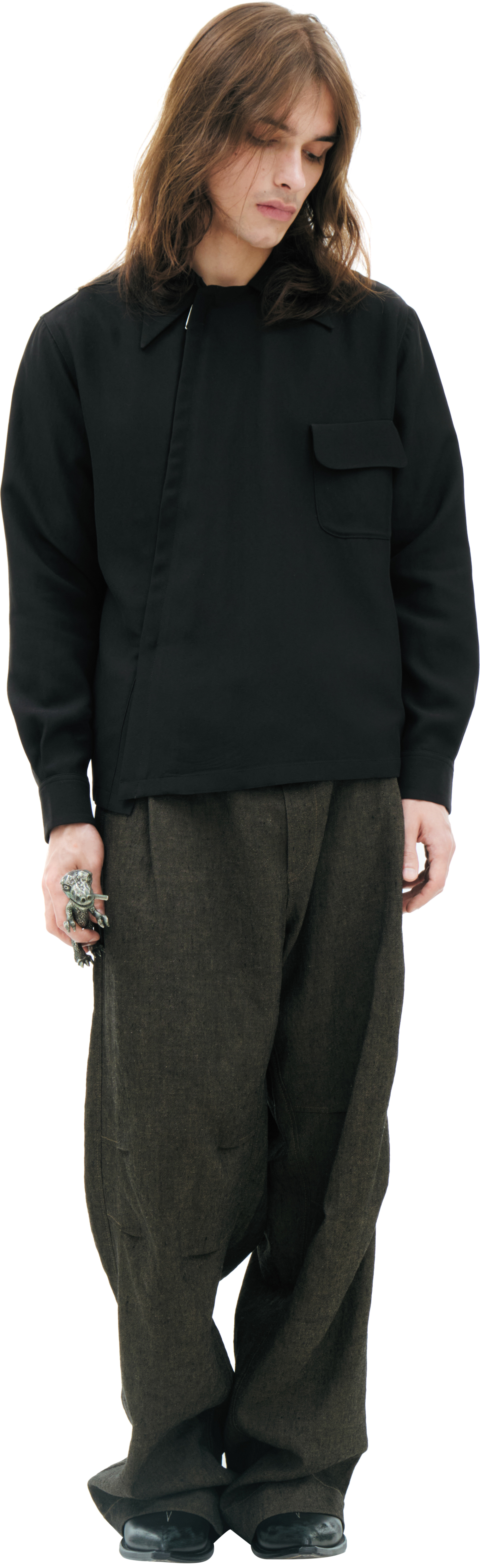 Enfants Riches Déprimés Shirt with a diagonal zipper