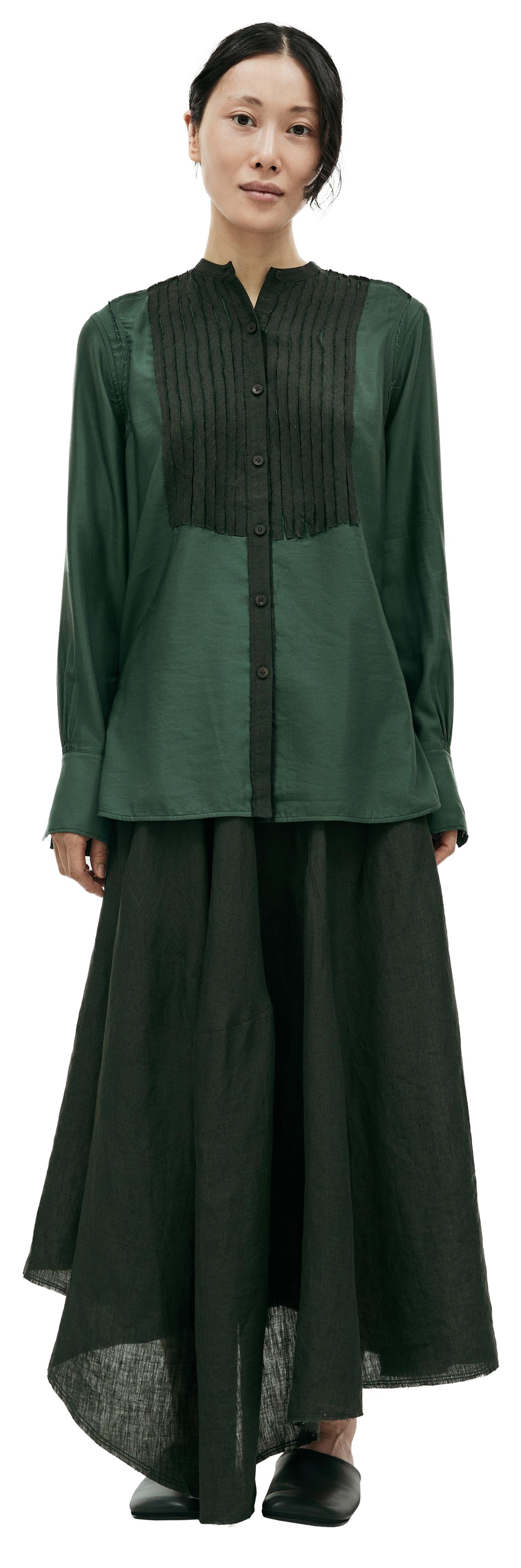 Ziggy Chen Green linen shirt