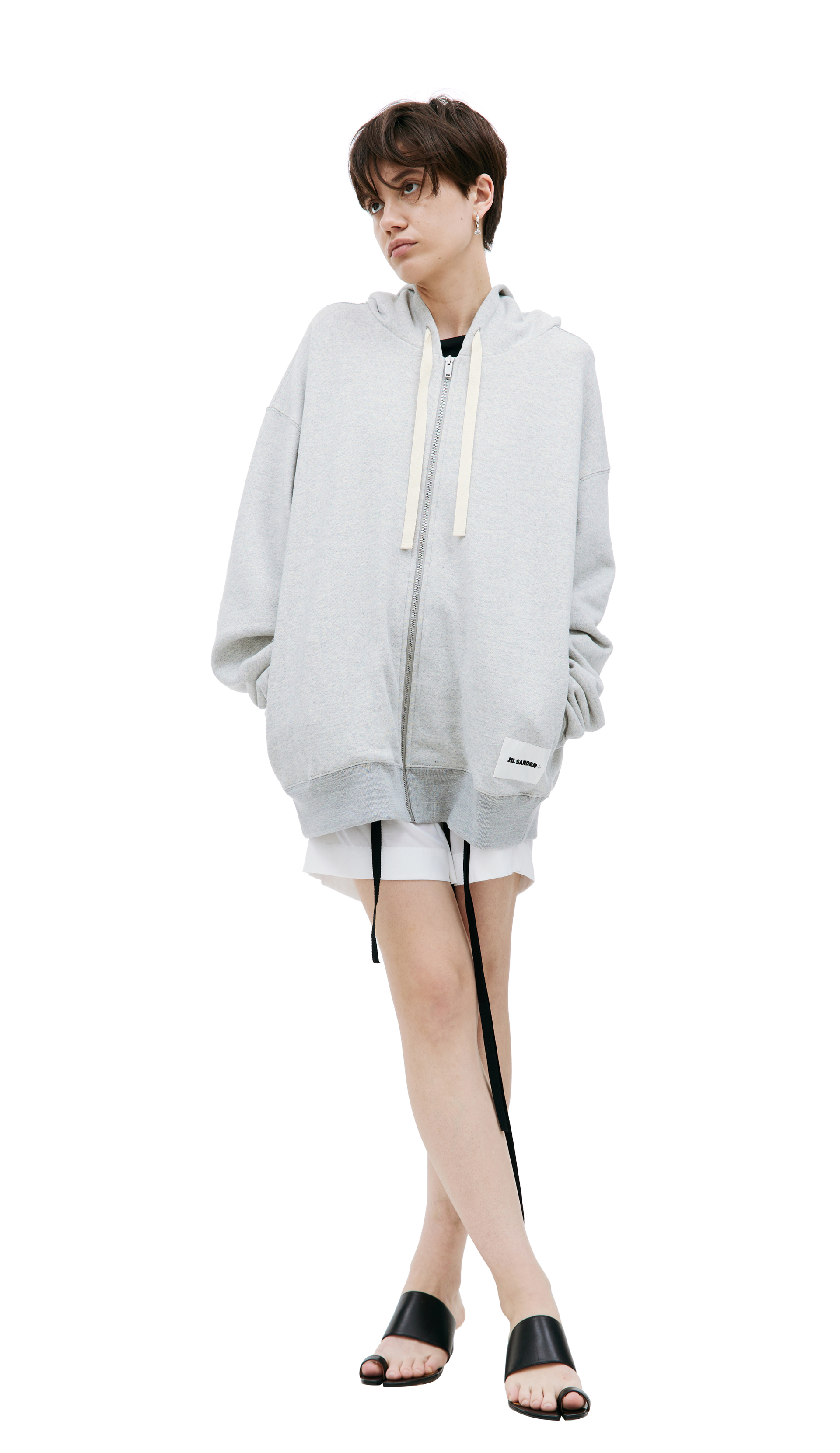 Buy Fear of God Essentials men grey logo shorts with elastic