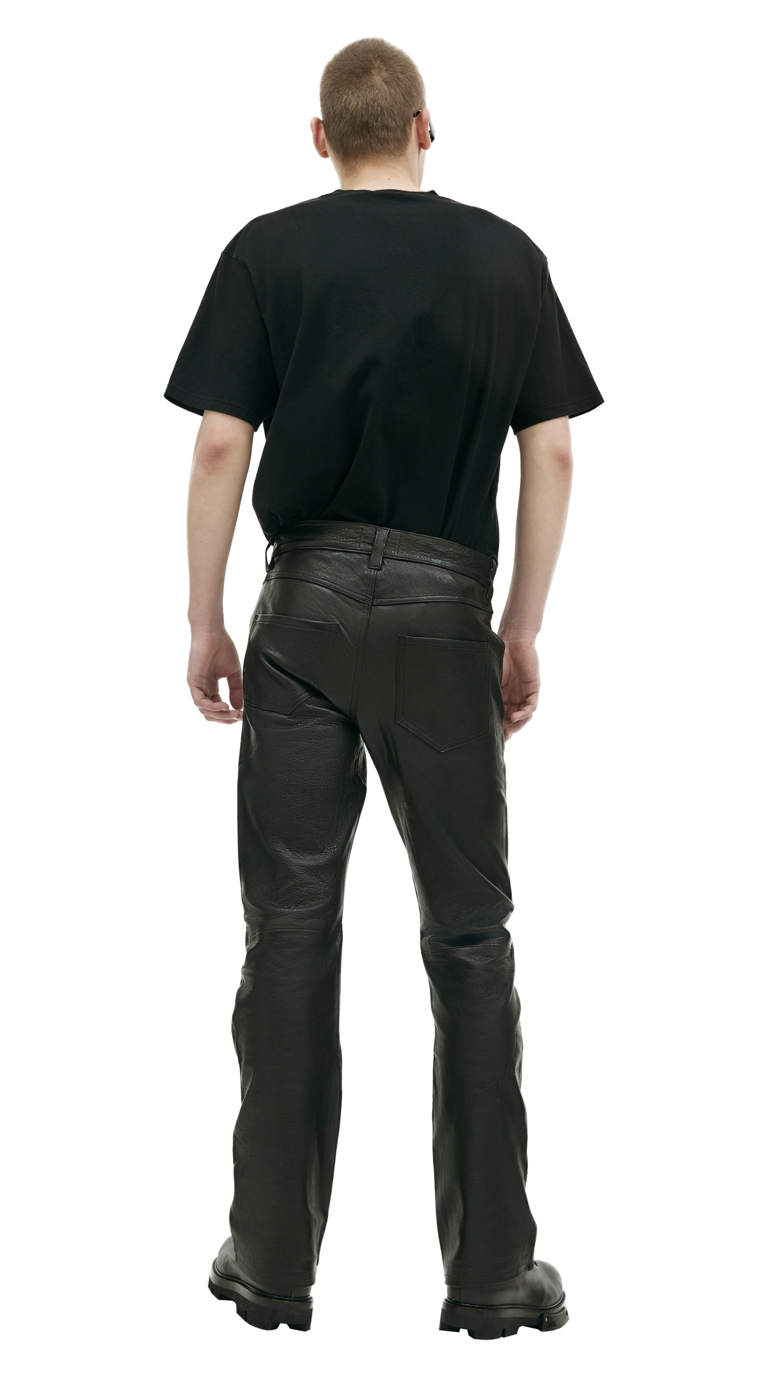 Enfants Riches Deprimes Black leather trousers
