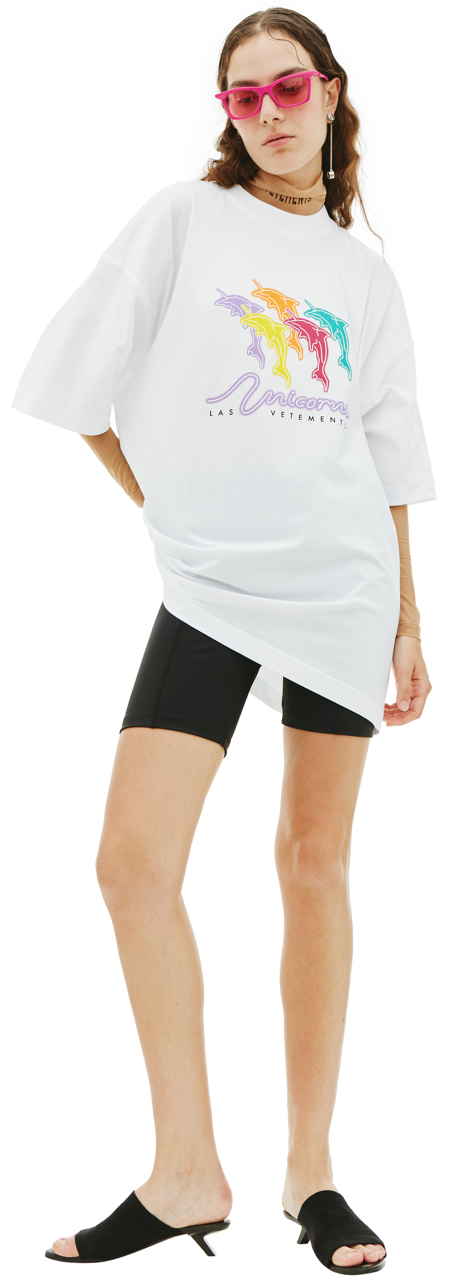 VETEMENTS Dolphin-unicorn printed t-shirt