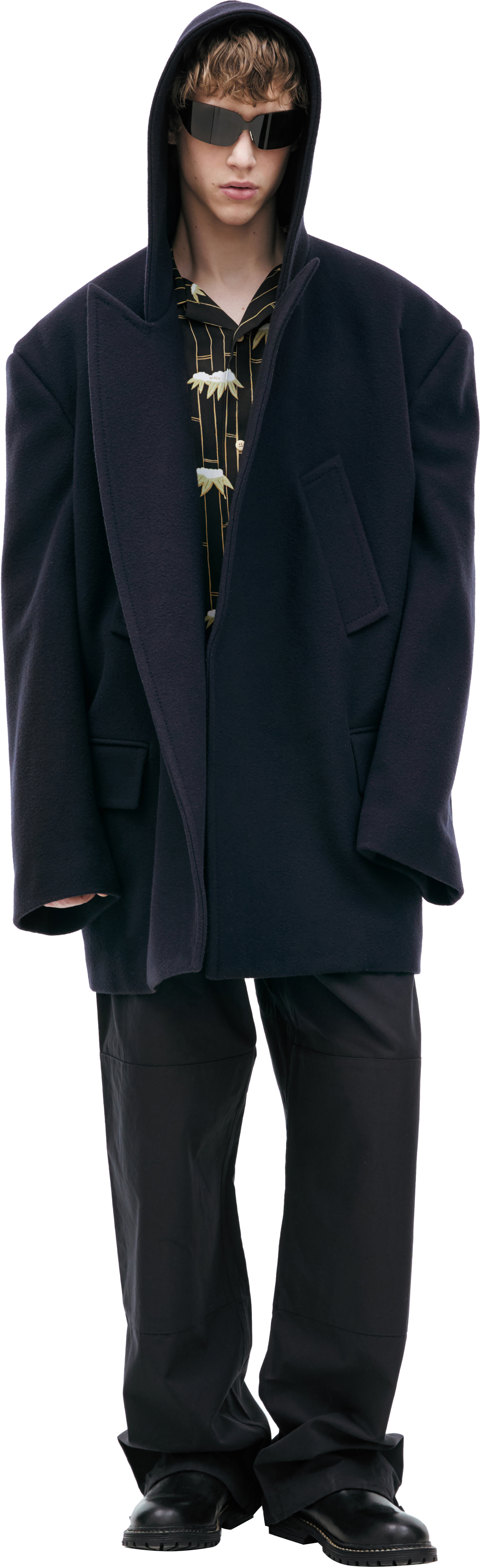 Balenciaga Wool hooded coat