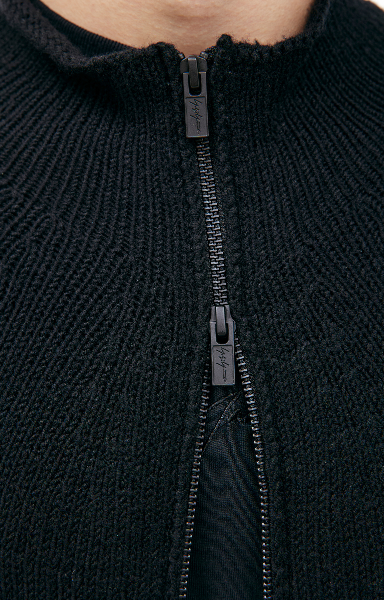 Yohji Yamamoto Zippered wool sweater