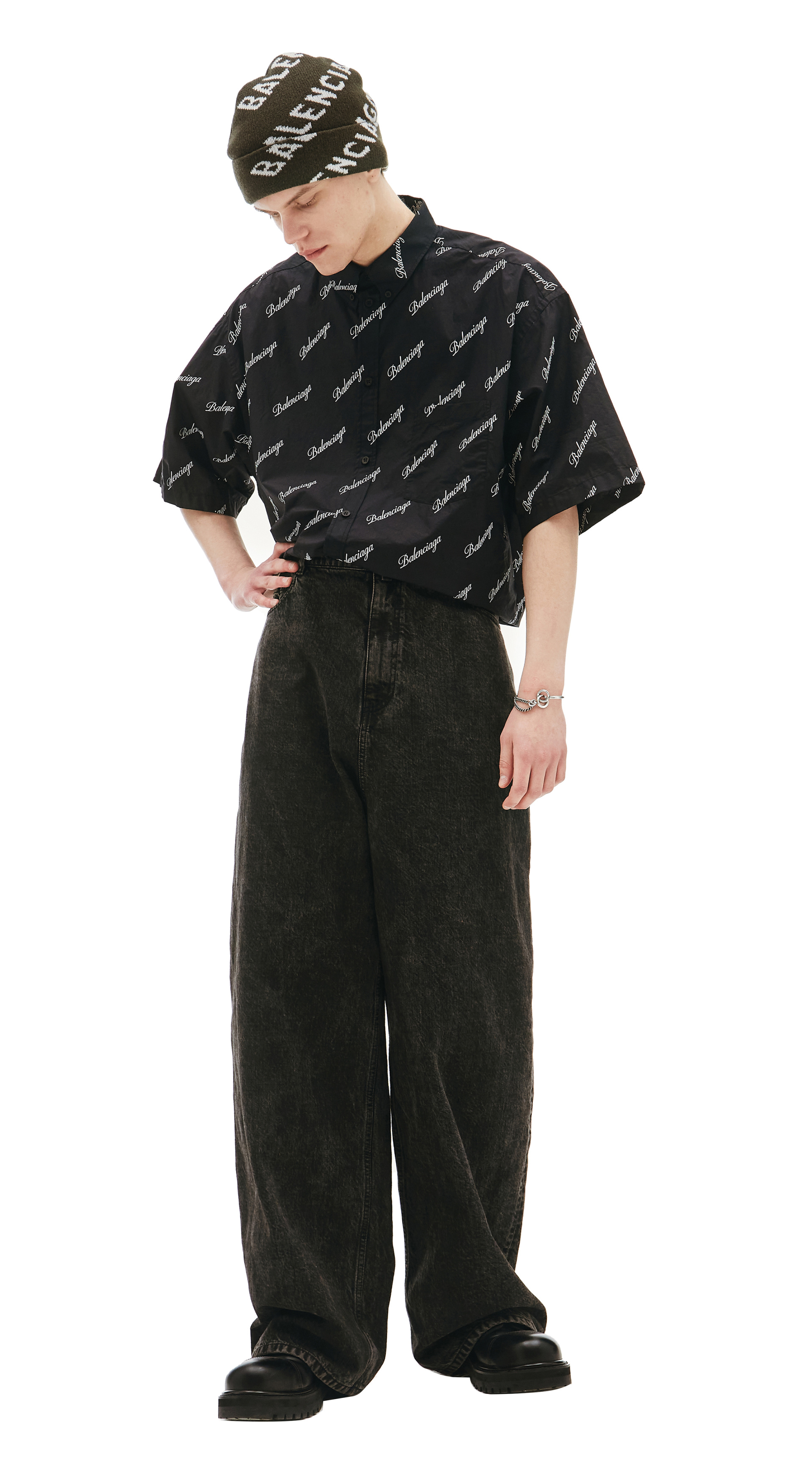 Balenciaga Black Wide Jeans