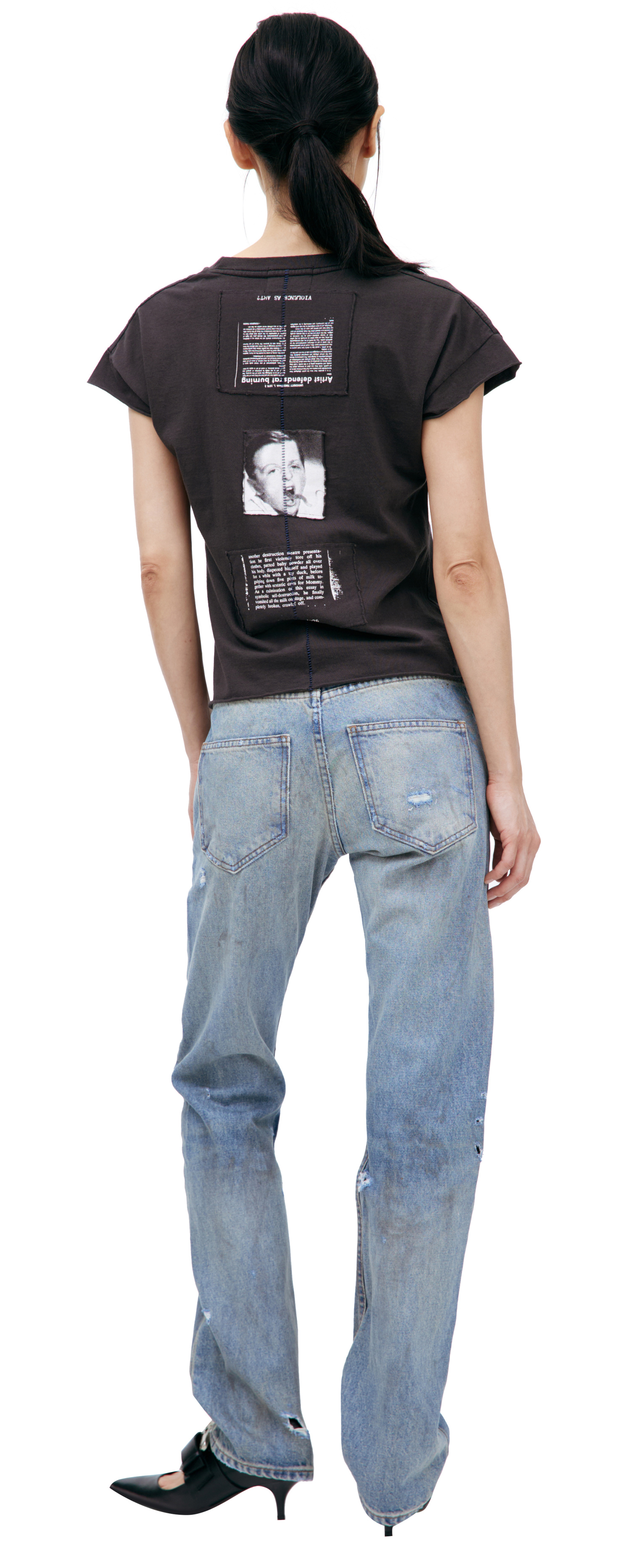 Enfants Riches Déprimés Grey T-shirt with patches