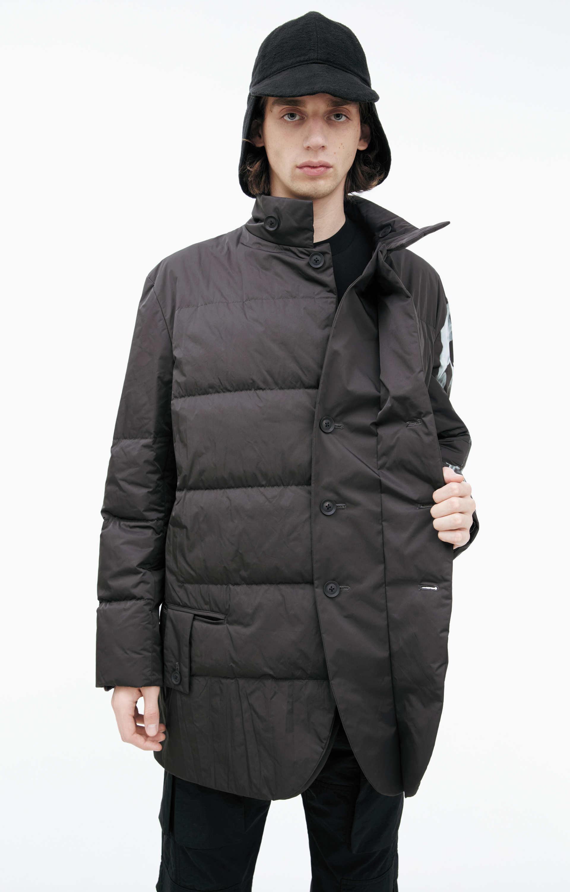 Yohji Yamamoto Quilted jacket with print