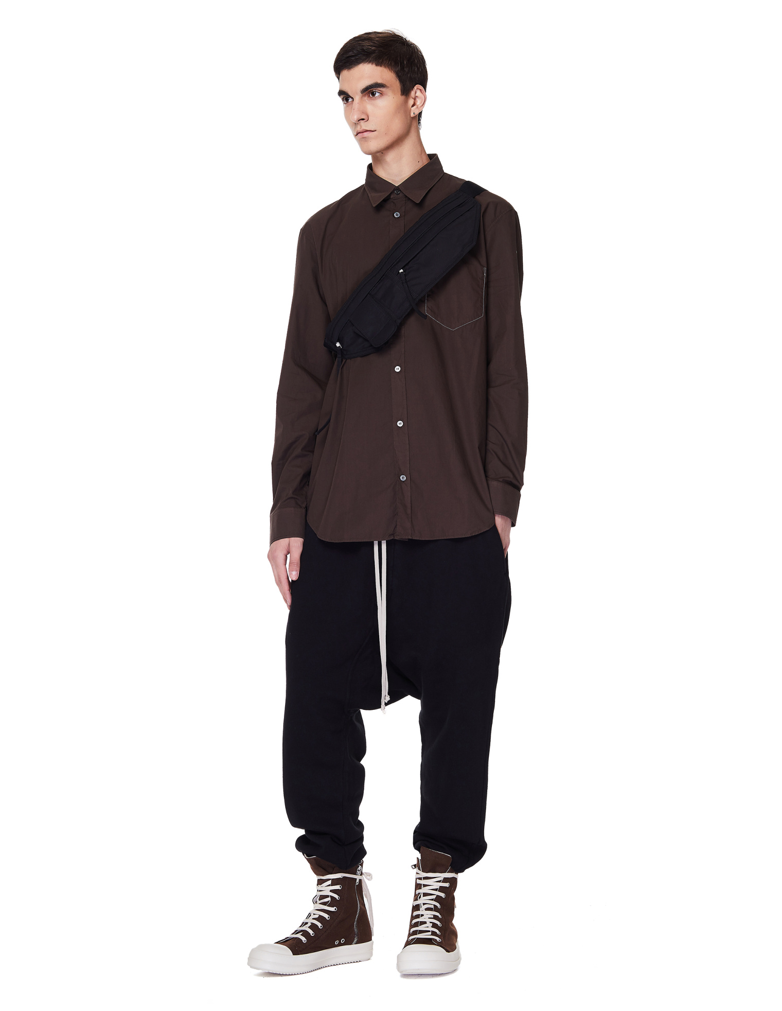 DRKSHDW by Rick Owens Black Nylon & Cotton Belt Bag
