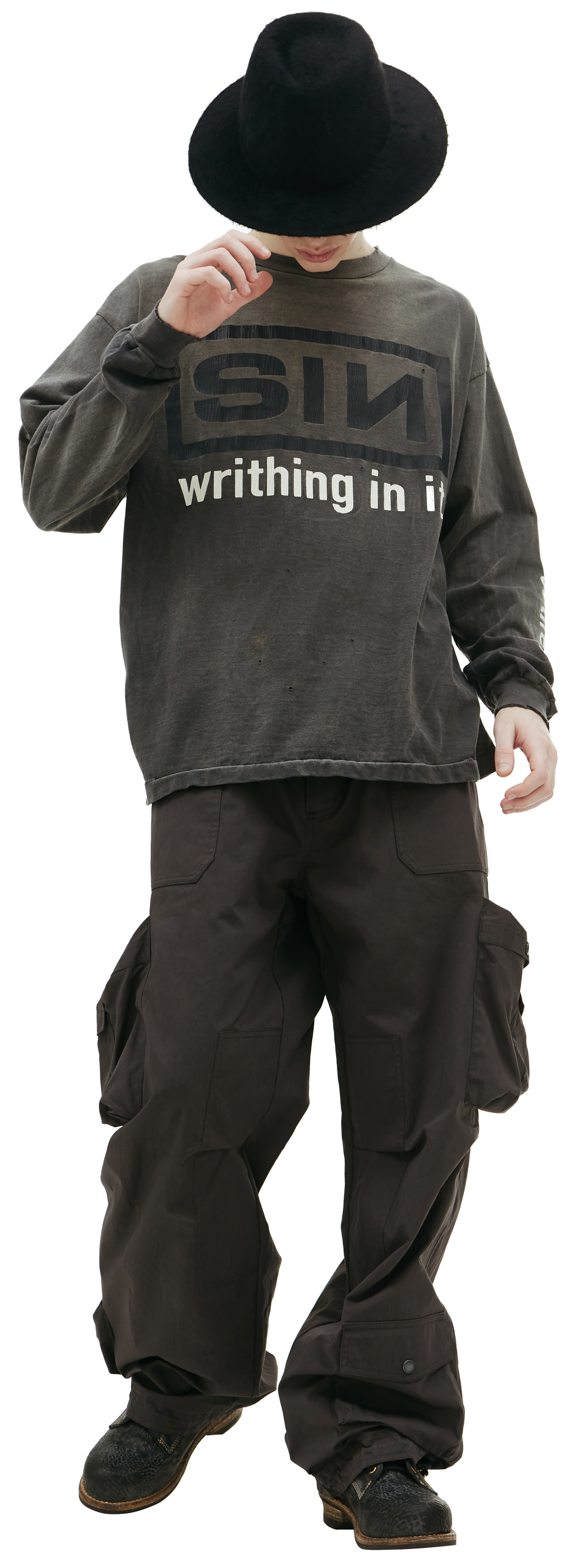 Saint Michael Sin printed long sleeve t-shirt