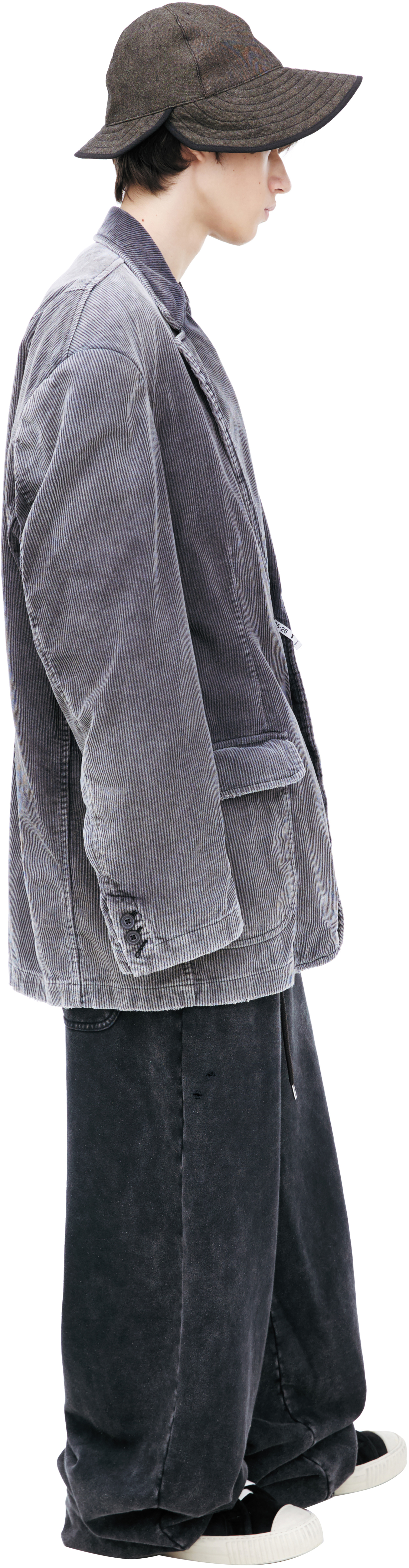 Maison Mihara Yasuhiro Single-breasted corduroy jacket