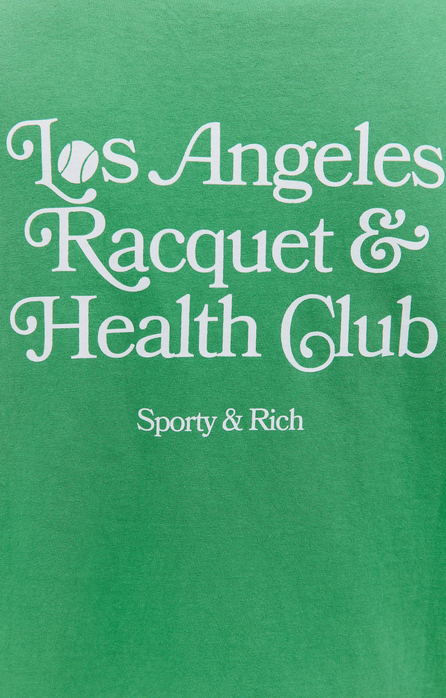 SPORTY & RICH Green \'LA Racquet\' t-shirt