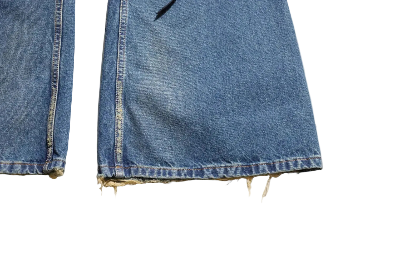 Ann Demeulemeester flared jeans with scuffs