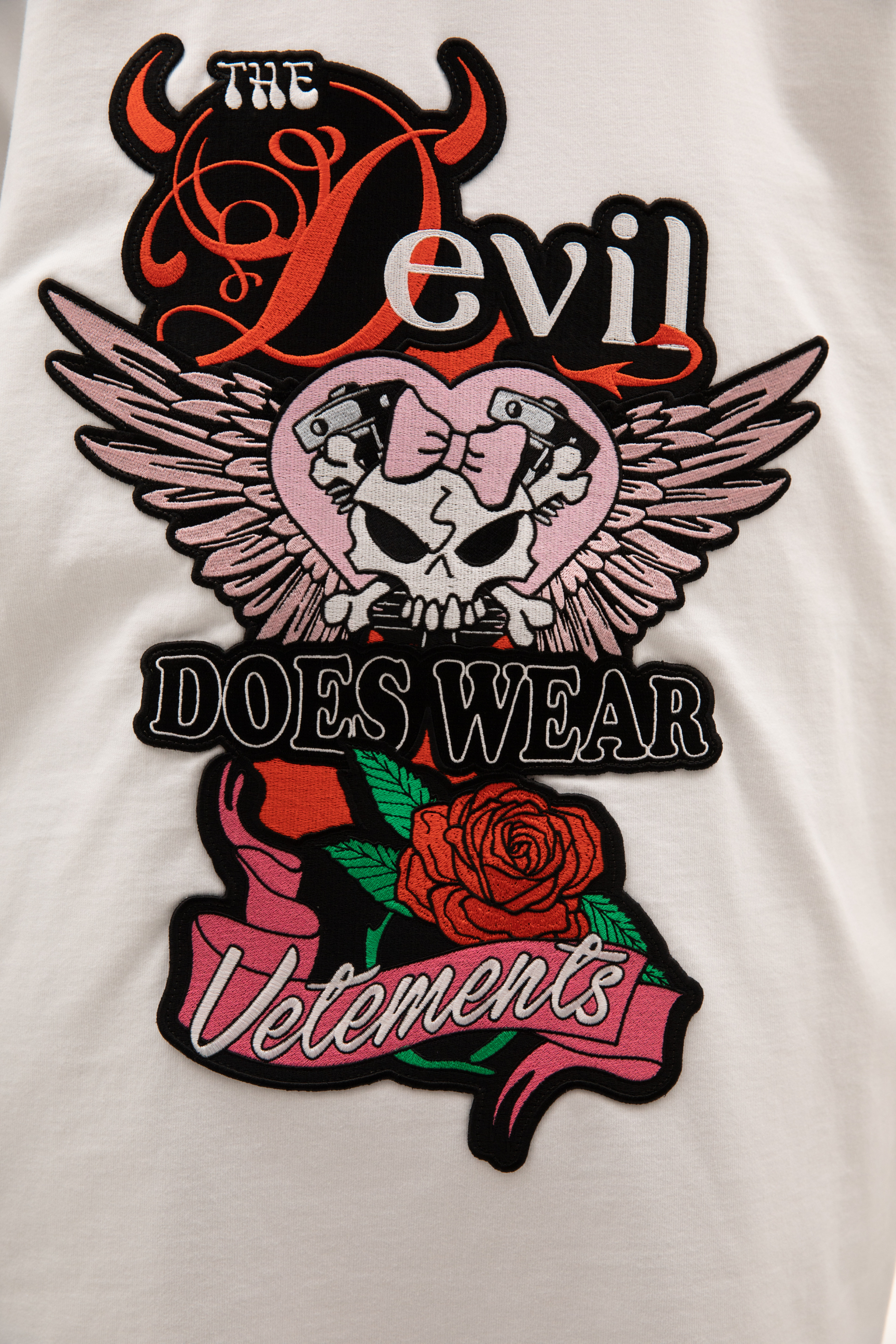 VETEMENTS The Devil T-shirt in white