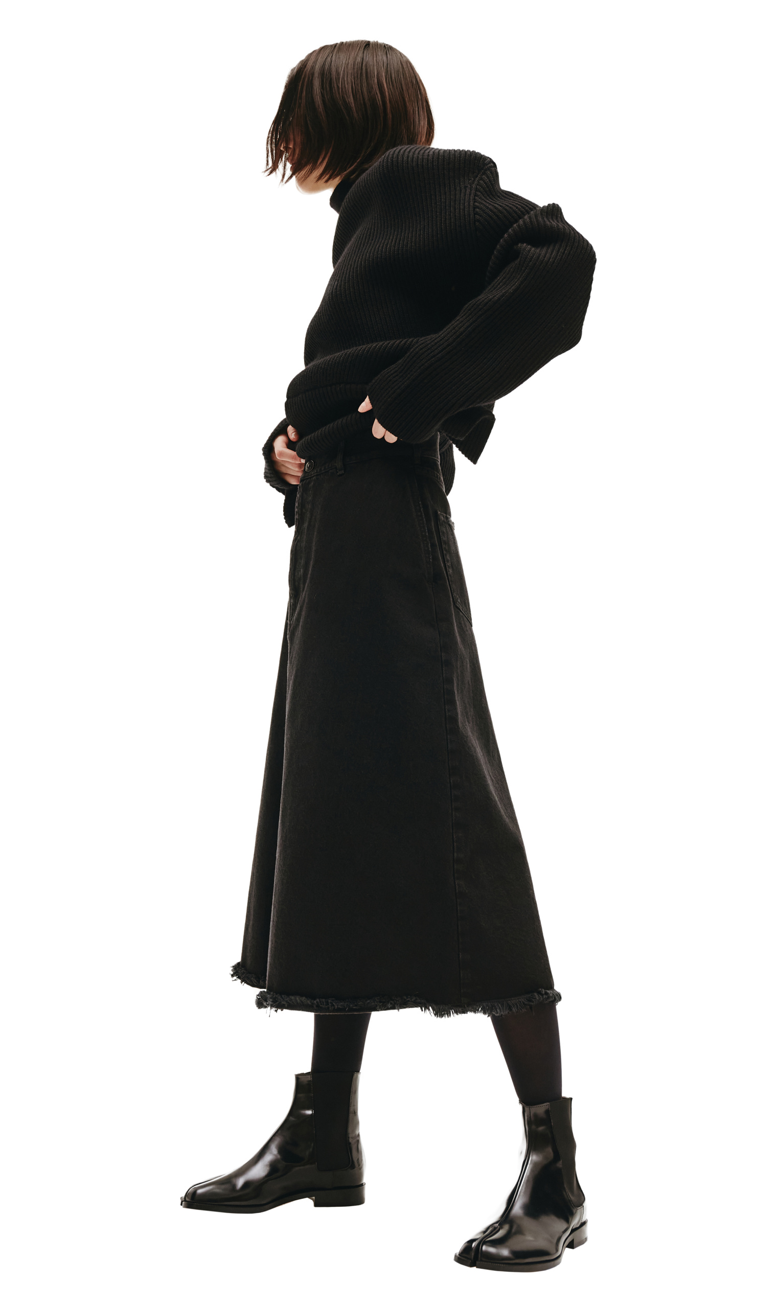 Balenciaga Black Wool Upside Down Sweater